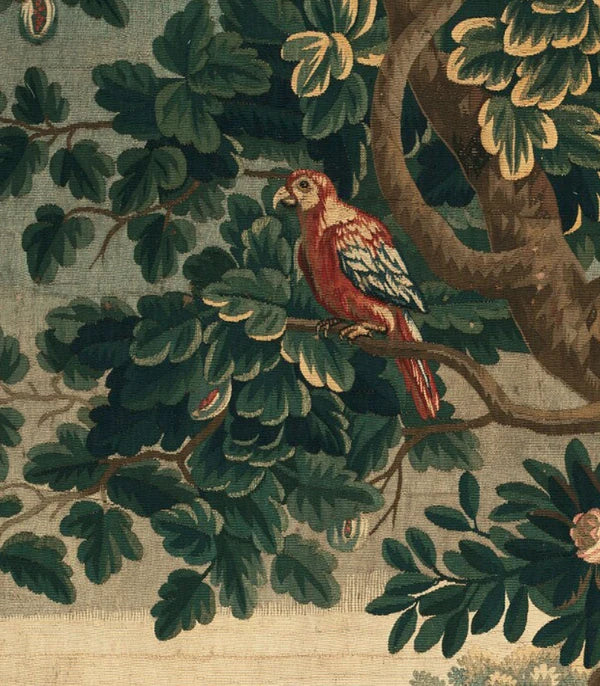 Wandbild in Kreisform DOTS - VINTAGE GARDEN ARRAS grün