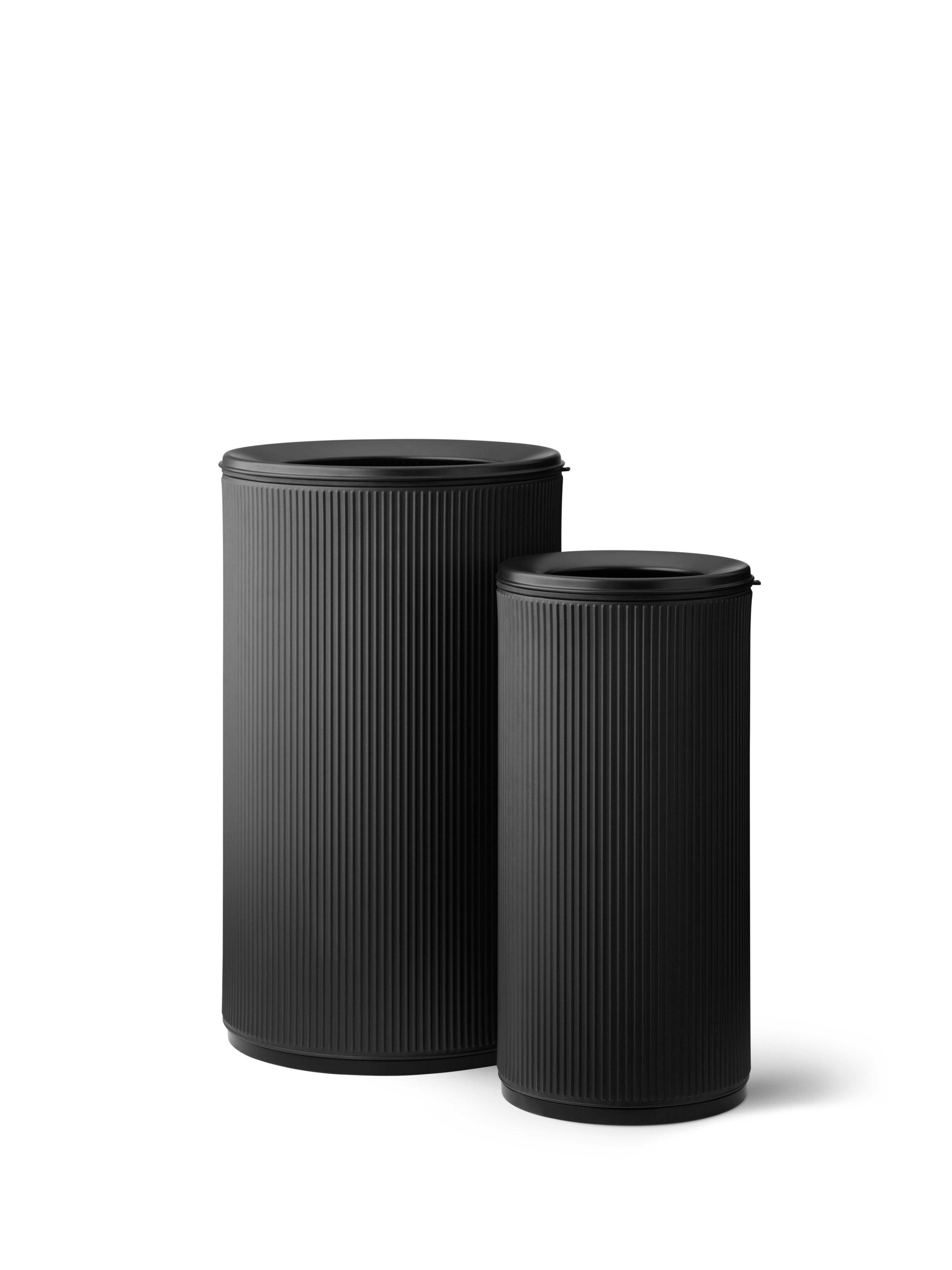 OPEN TOP black waste bin