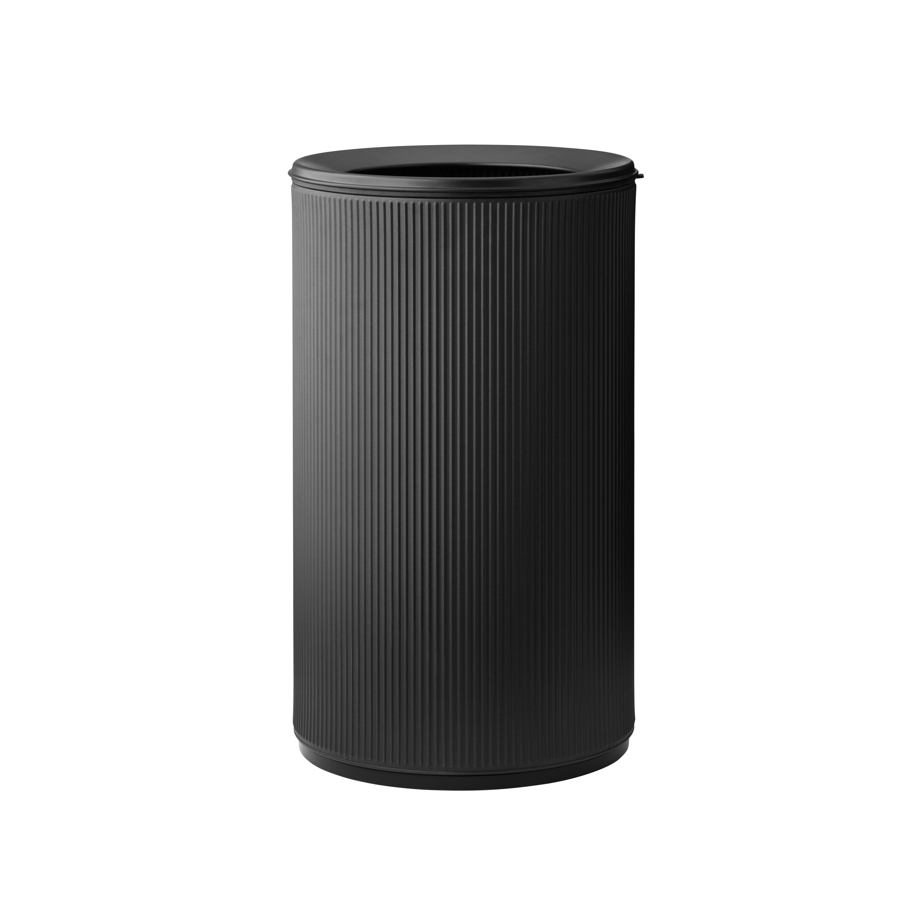 OPEN TOP black waste bin