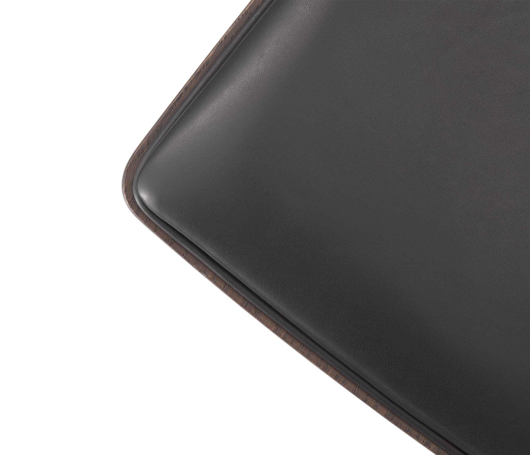 CABIN Chair Black Leather with Dark Oak Base