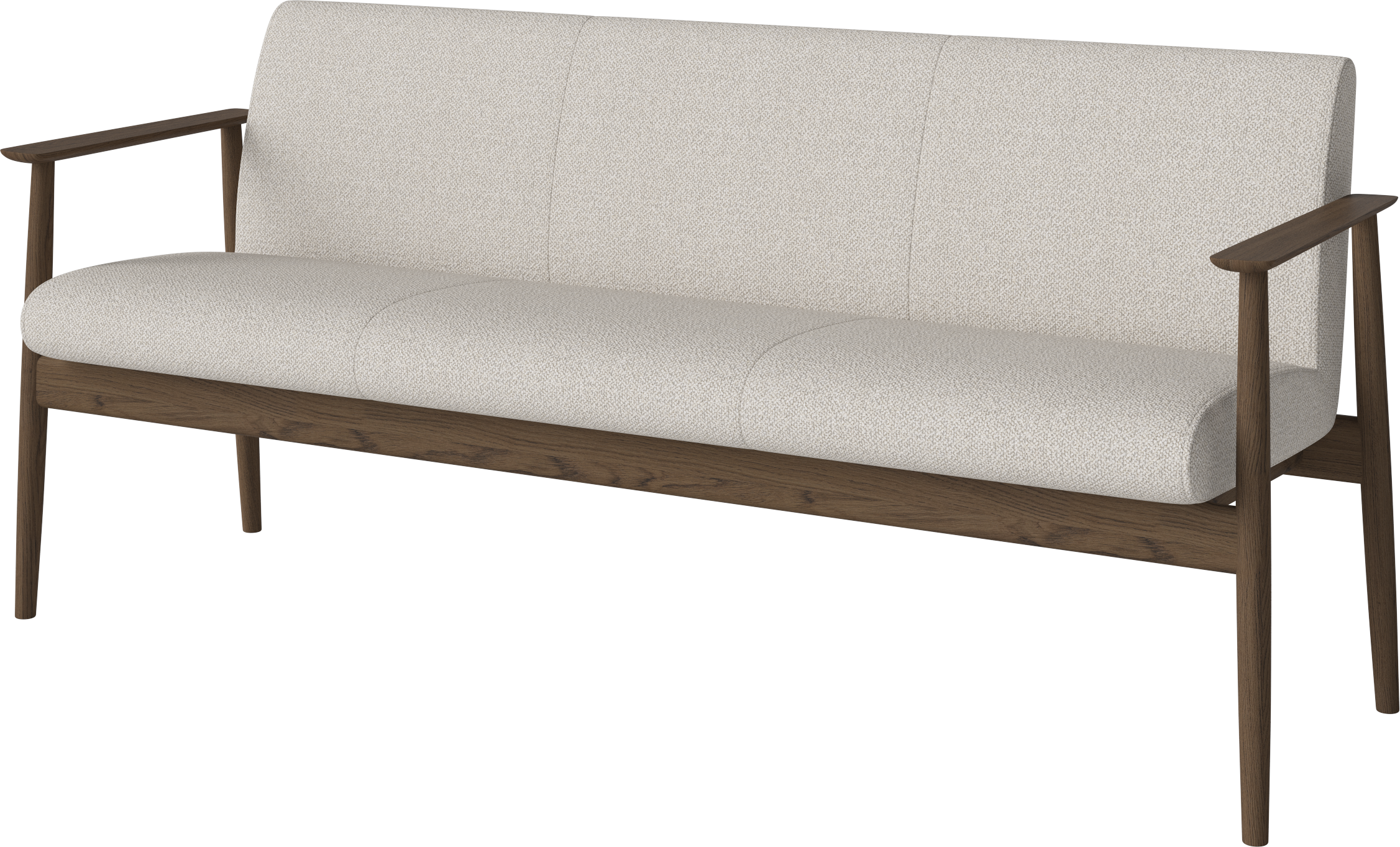 VISTI Upholstered sofa base made of dark oak wood