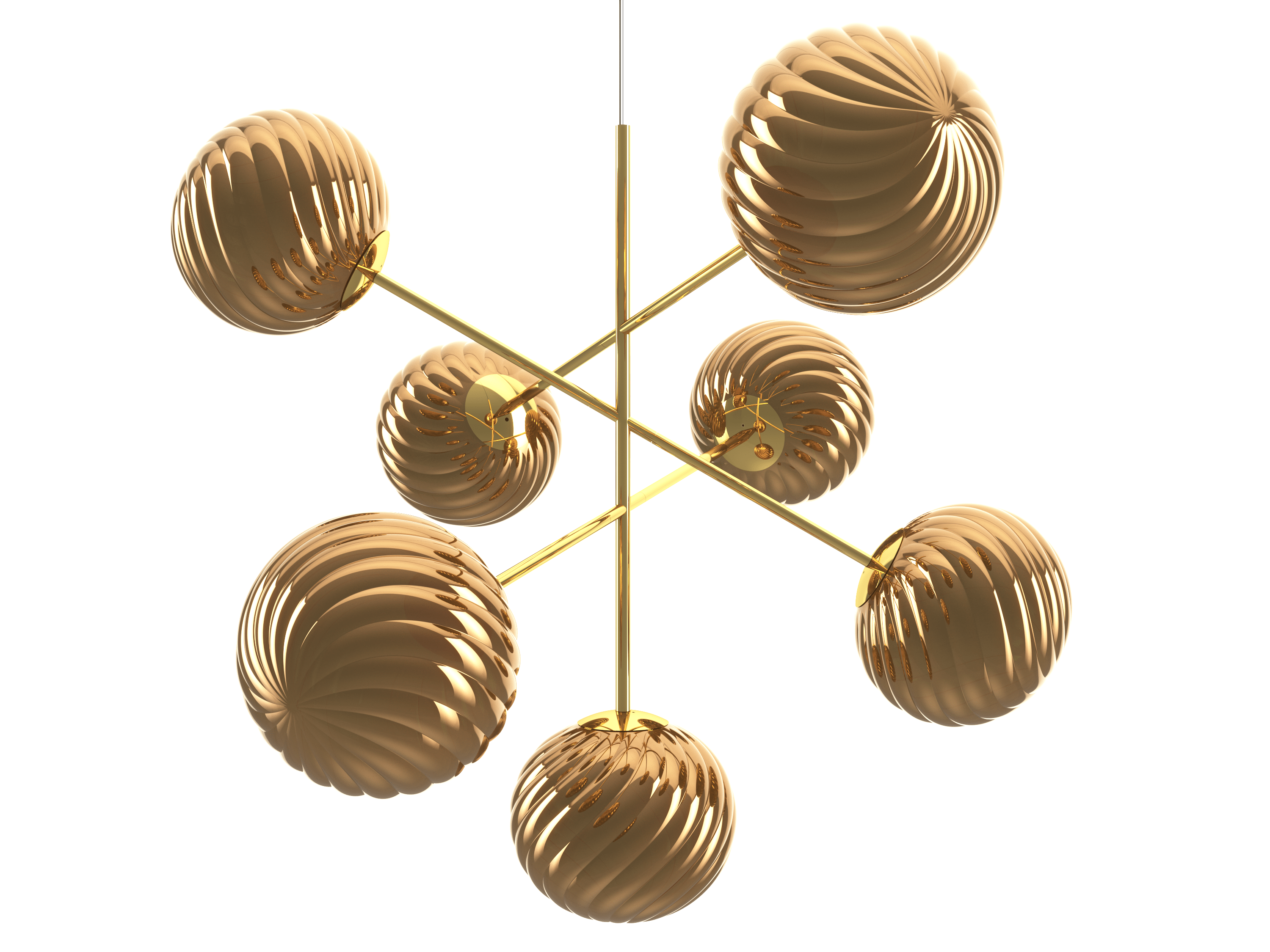 WHIRL LARGE pendant lamp gold
