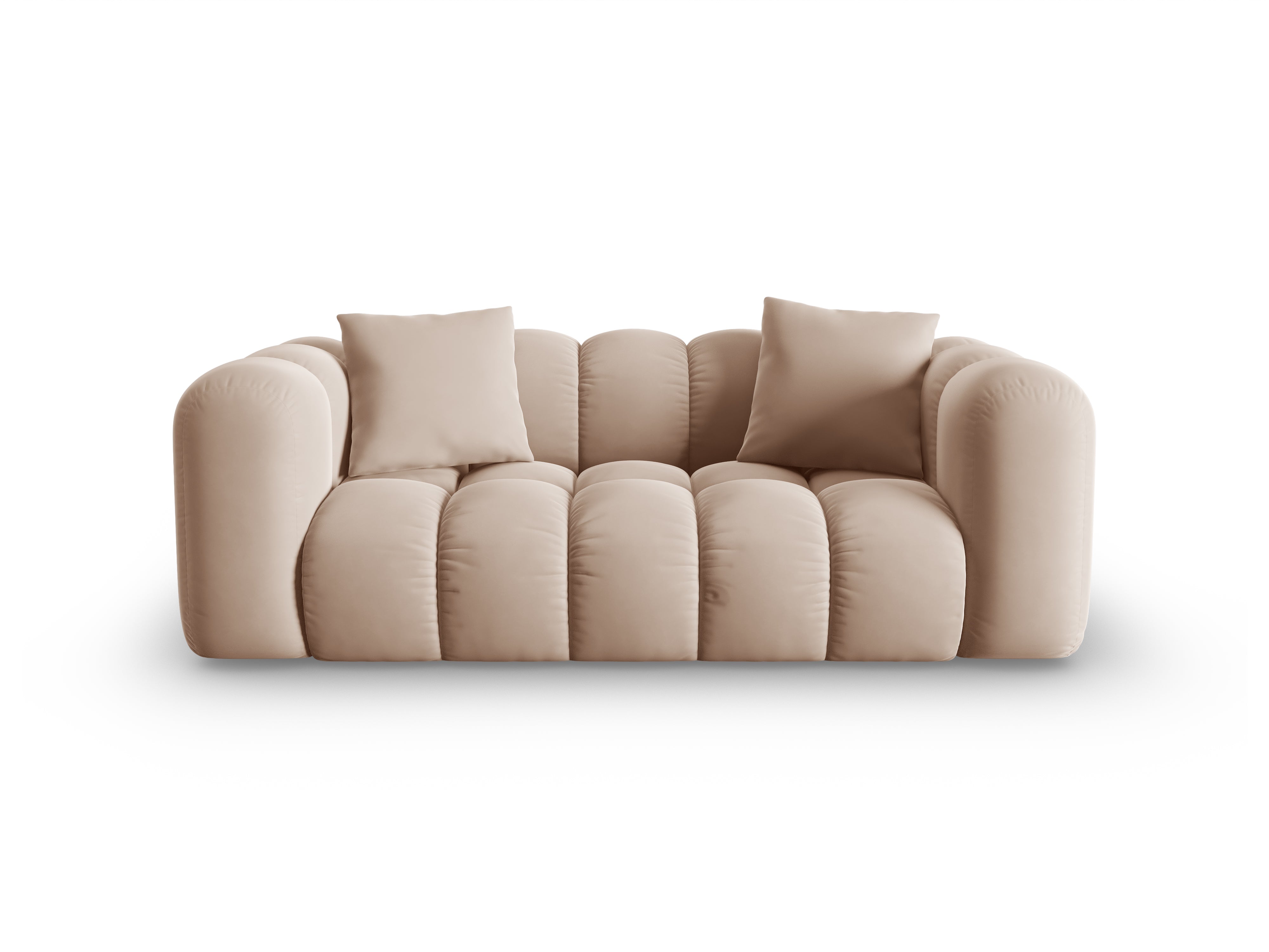 2-person velvet sofa Halley beige