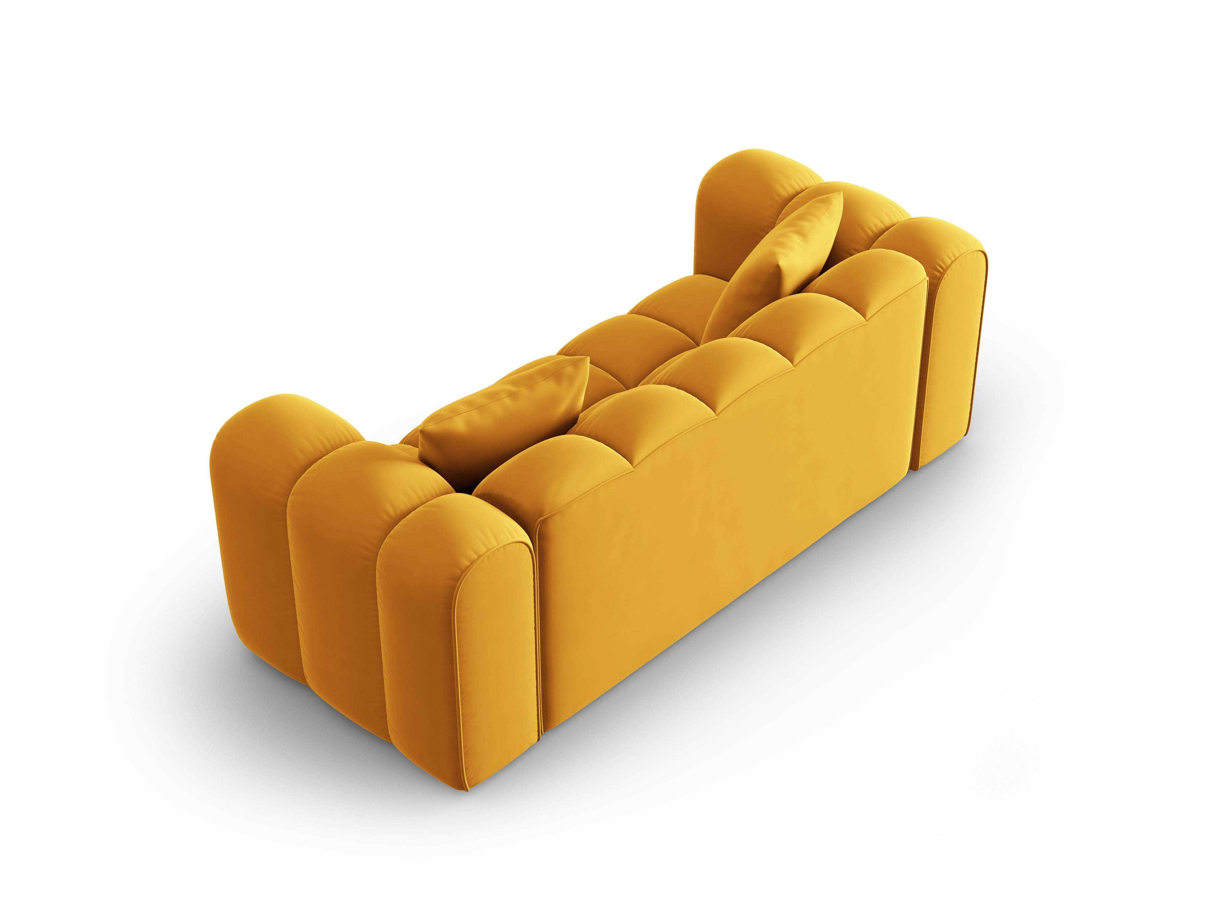 2-person velvet sofa Halley yellow