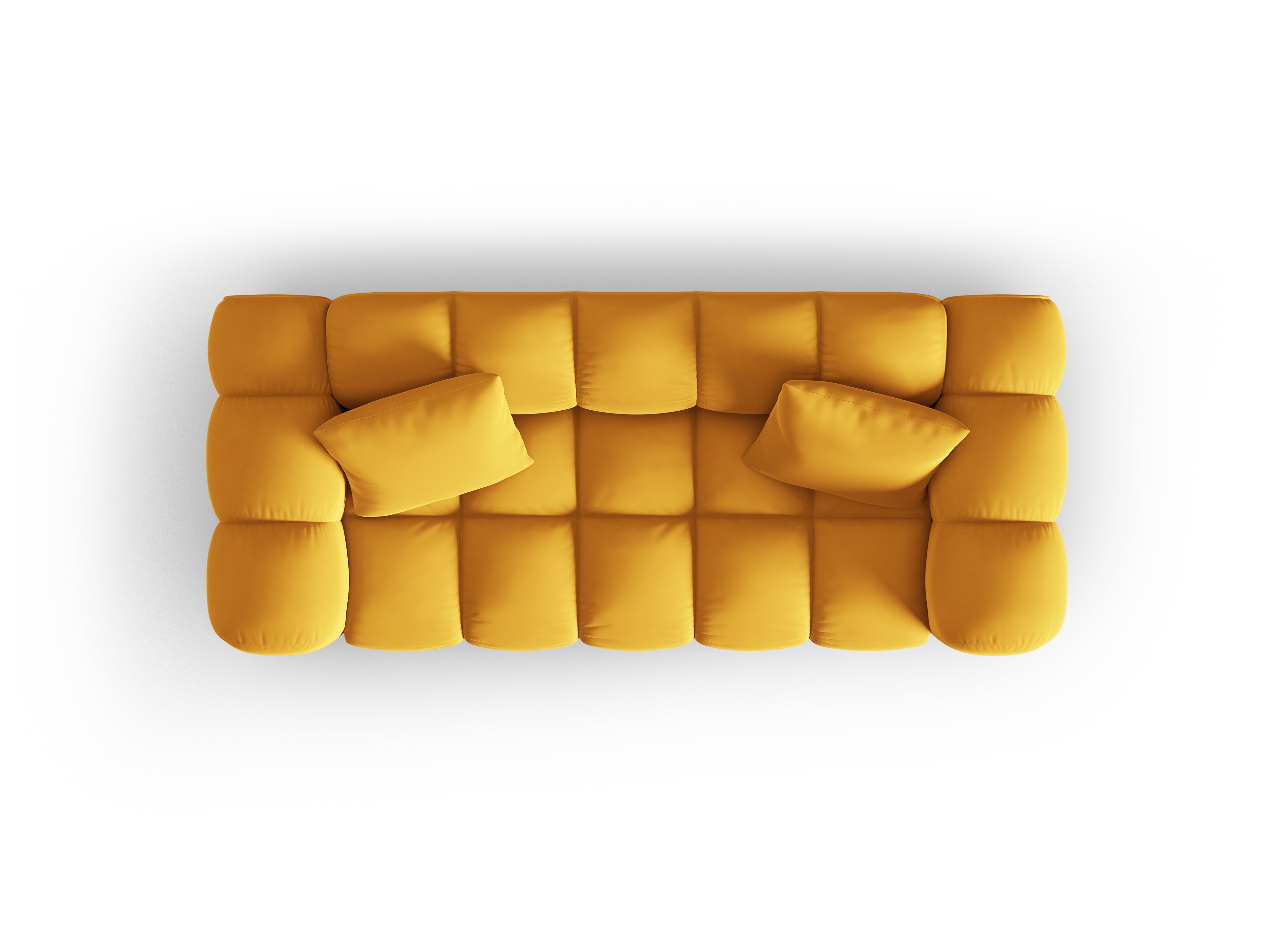 2-person velvet sofa Halley yellow