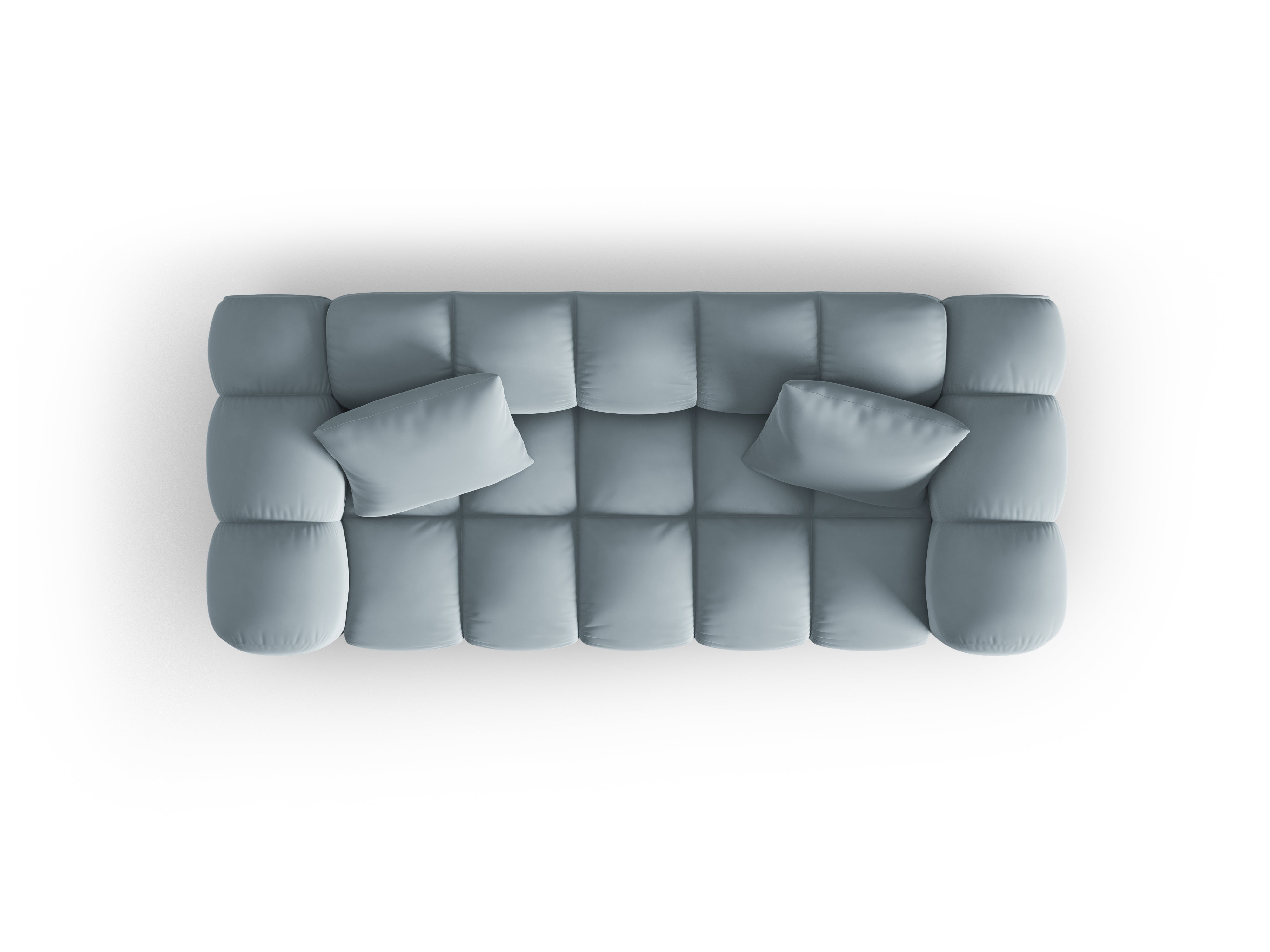 2-Personen-Samtsofa, hellblau Halley