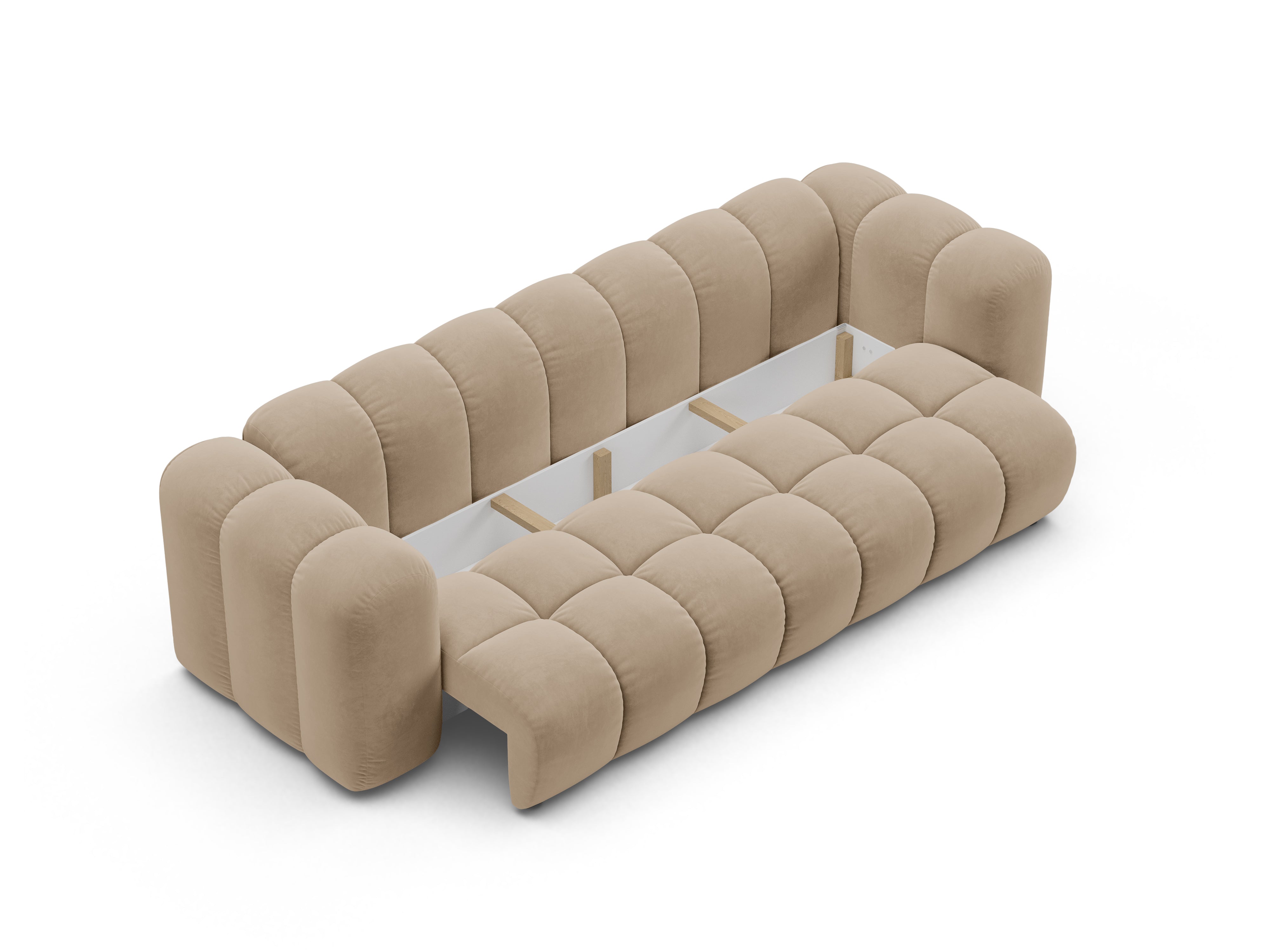 Velvet sofa with sleeping function ASTRO sand