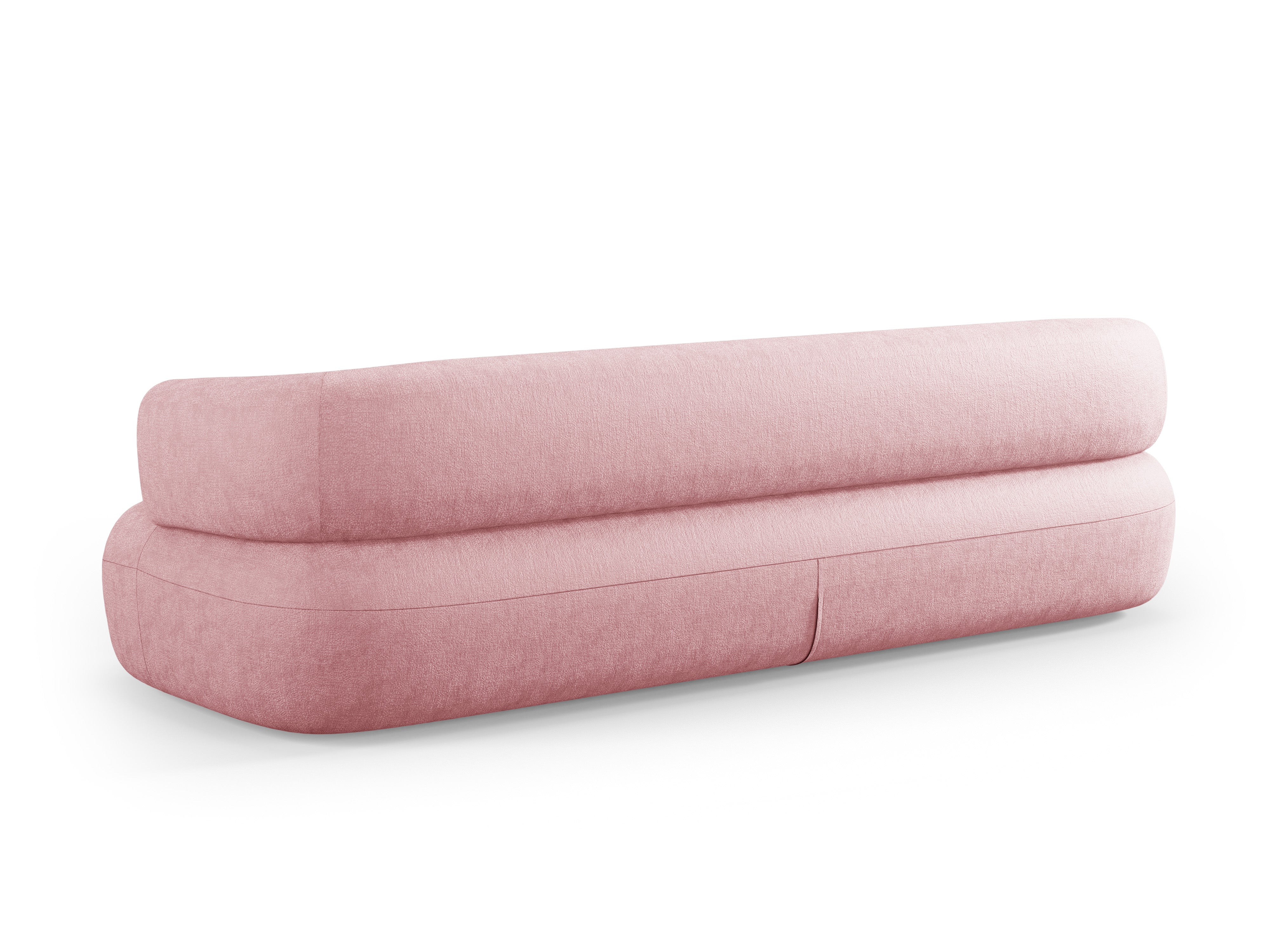 Sofa für 3,5 Personen ALDRIN in rosa Chenille
