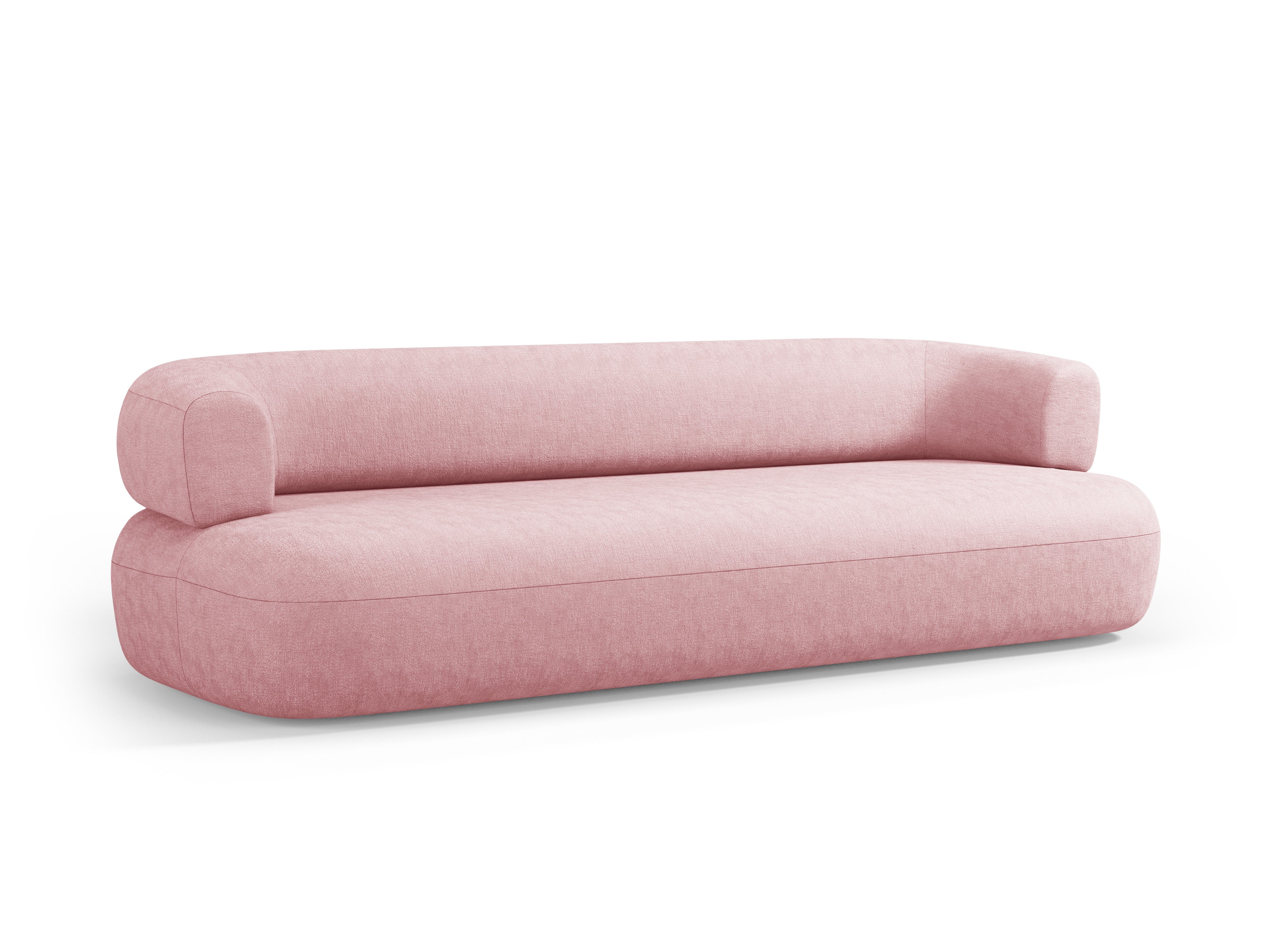 Sofa für 3,5 Personen ALDRIN in rosa Chenille