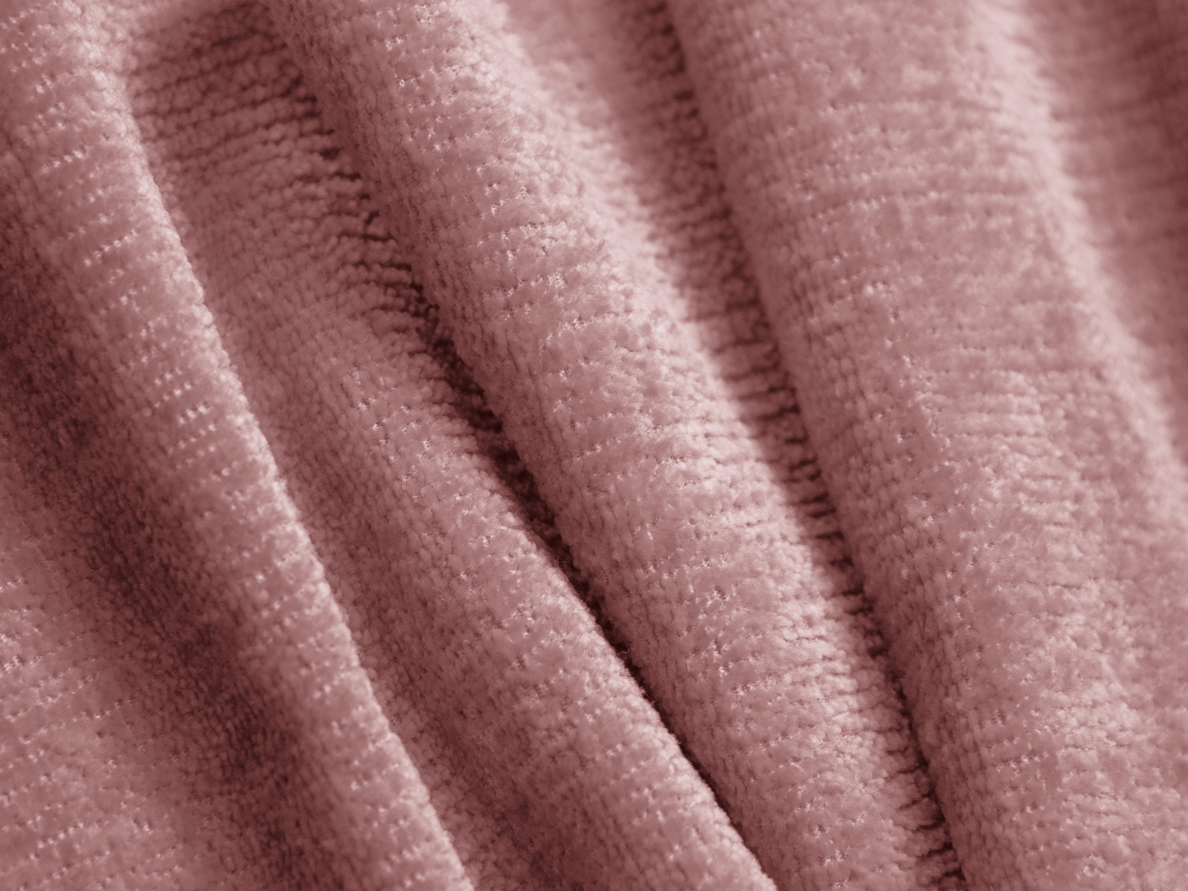 Sofa für 3,5 Personen ALDRIN in rosa Chenille
