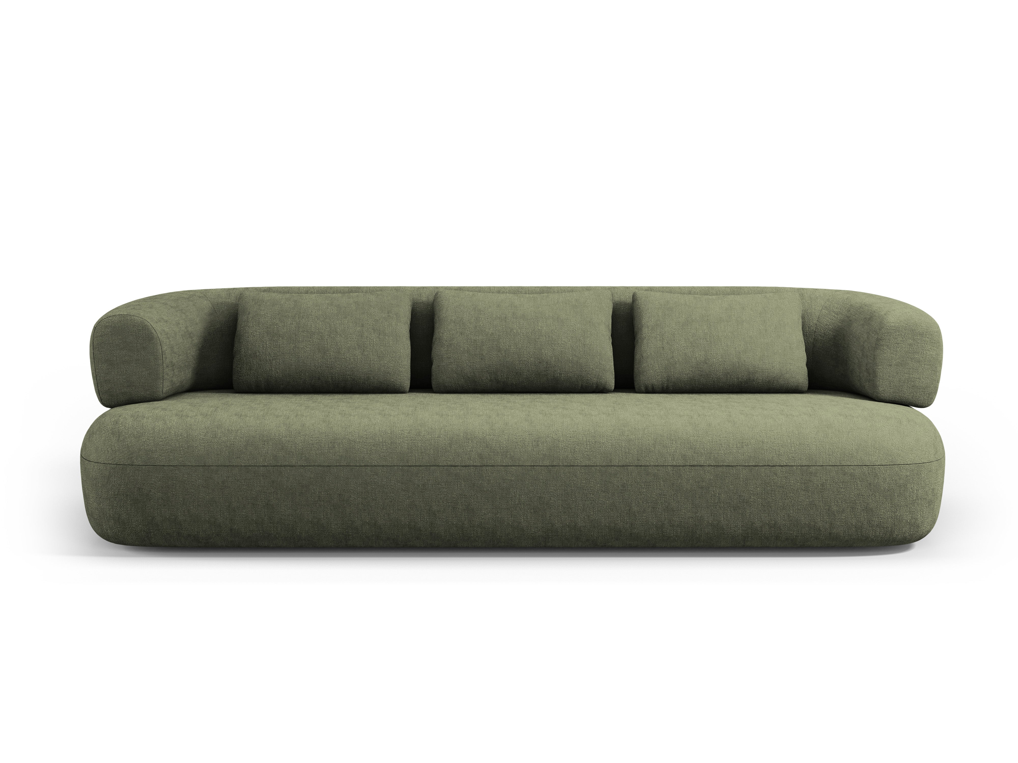 Sofa für 3,5 Personen ALDRIN in grünem Chenille