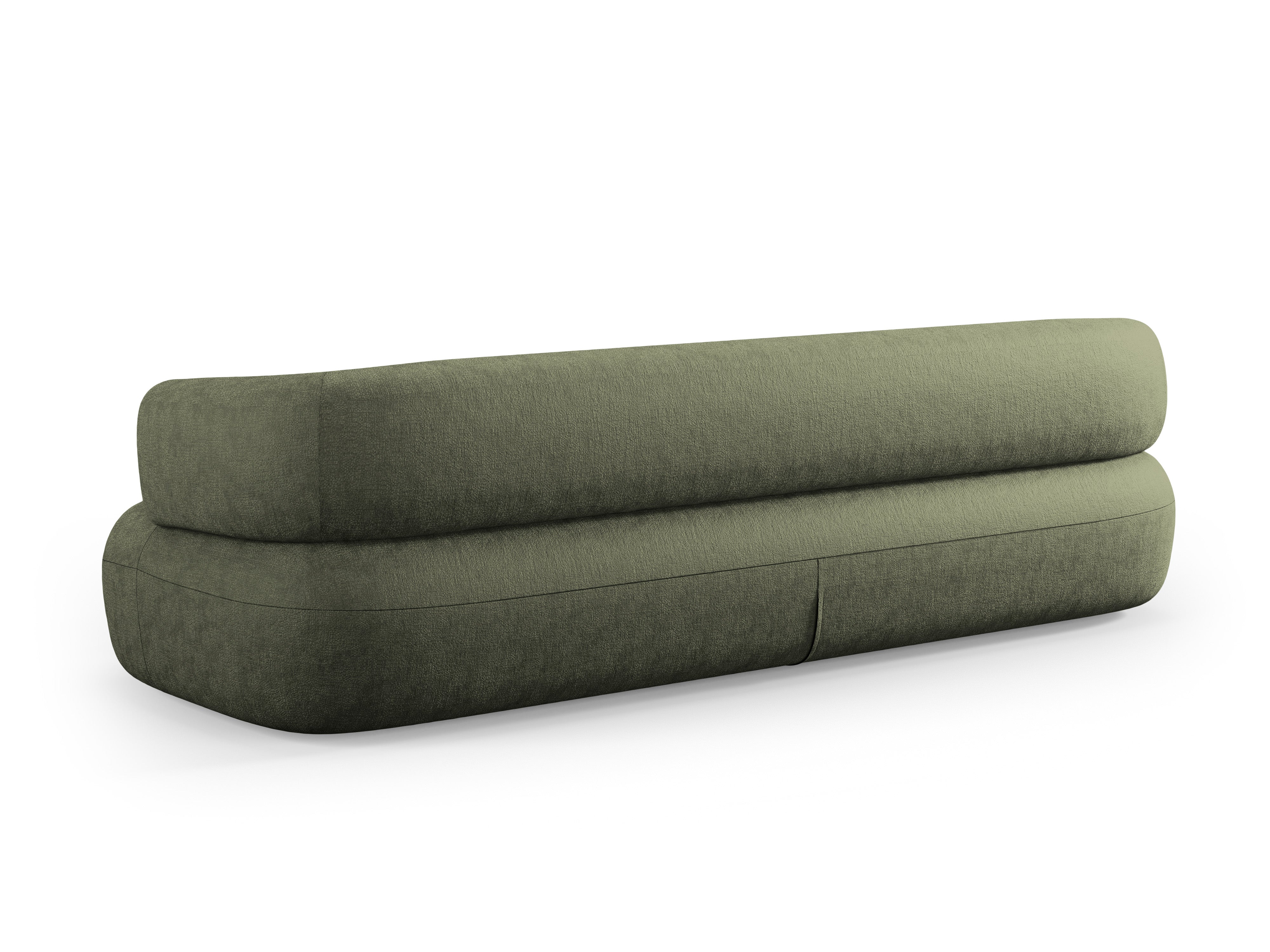Sofa für 3,5 Personen ALDRIN in grünem Chenille