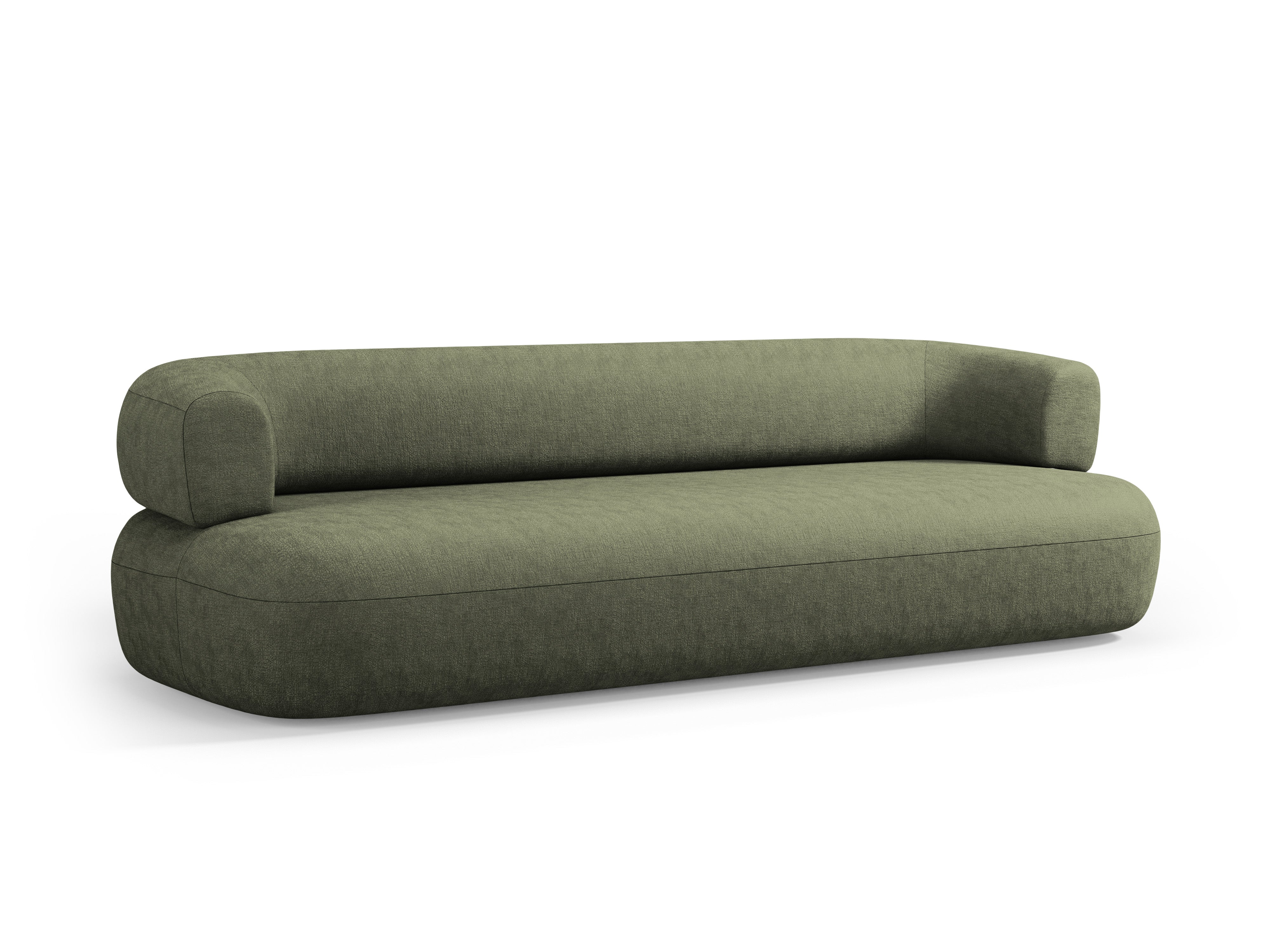Sofa für 3,5 Personen ALDRIN in grünem Chenille