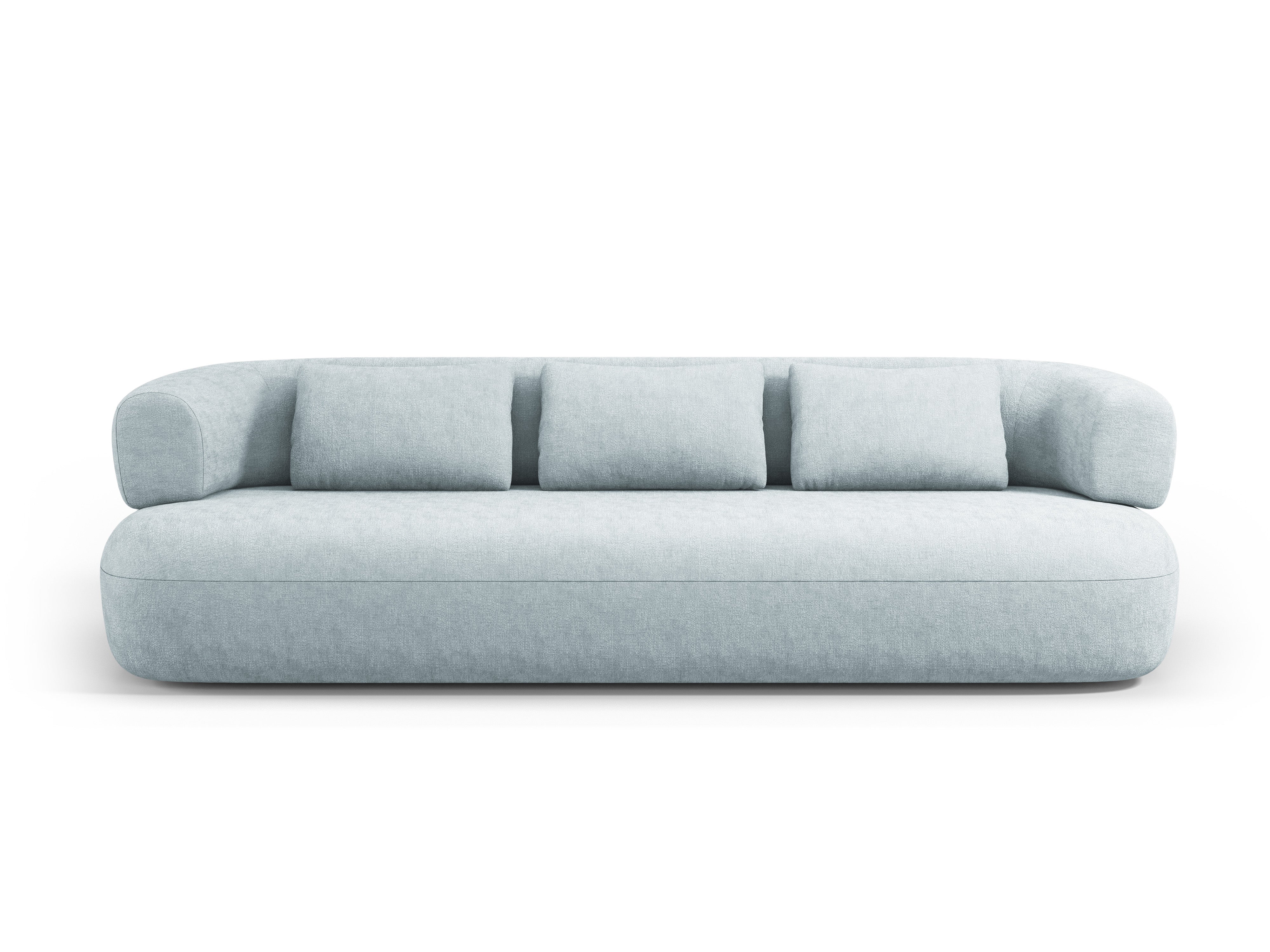 Sofa für 3,5 Personen ALDRIN in himmelblauem Chenille