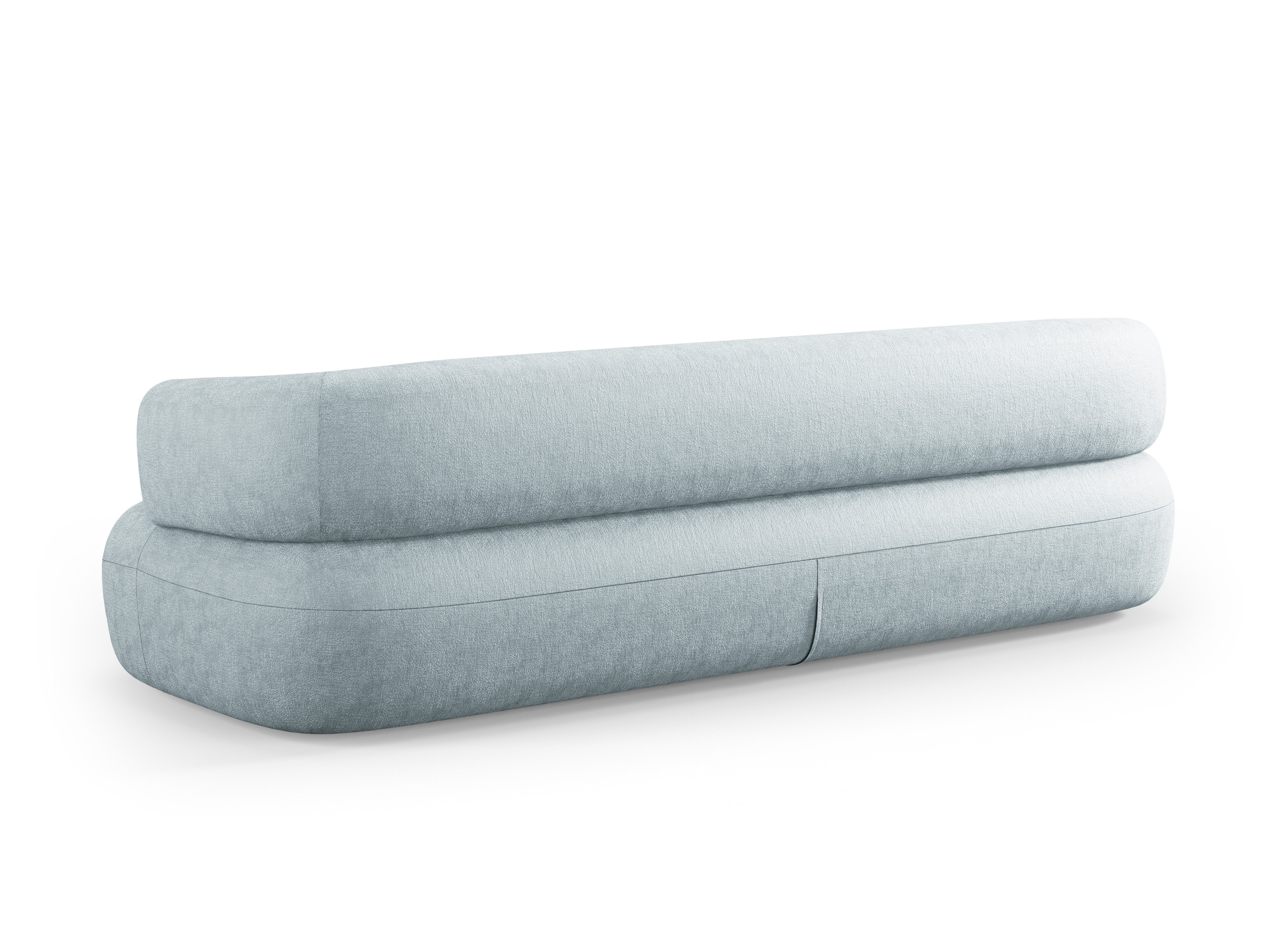 Sofa für 3,5 Personen ALDRIN in himmelblauem Chenille