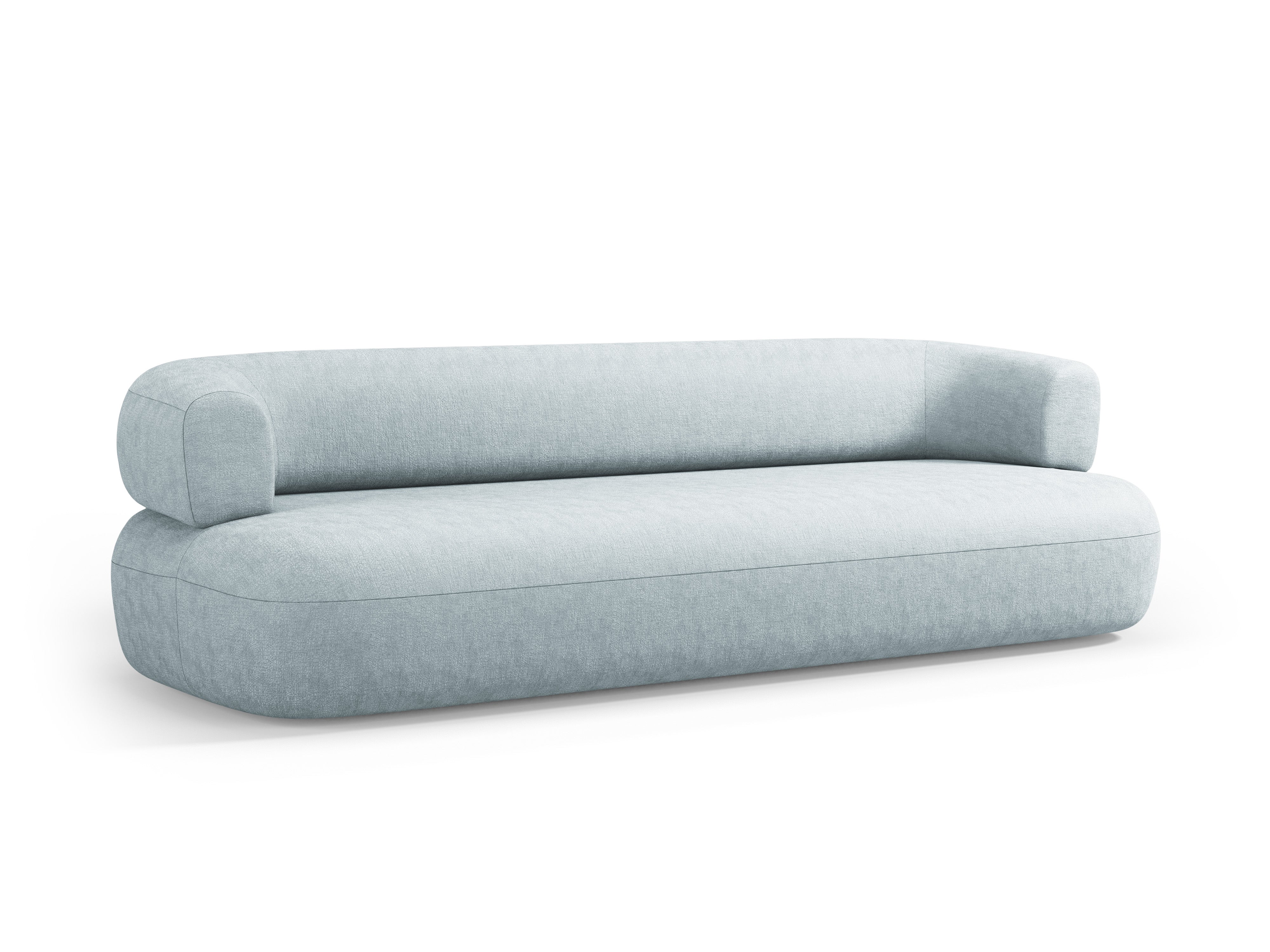 Sofa für 3,5 Personen ALDRIN in himmelblauem Chenille