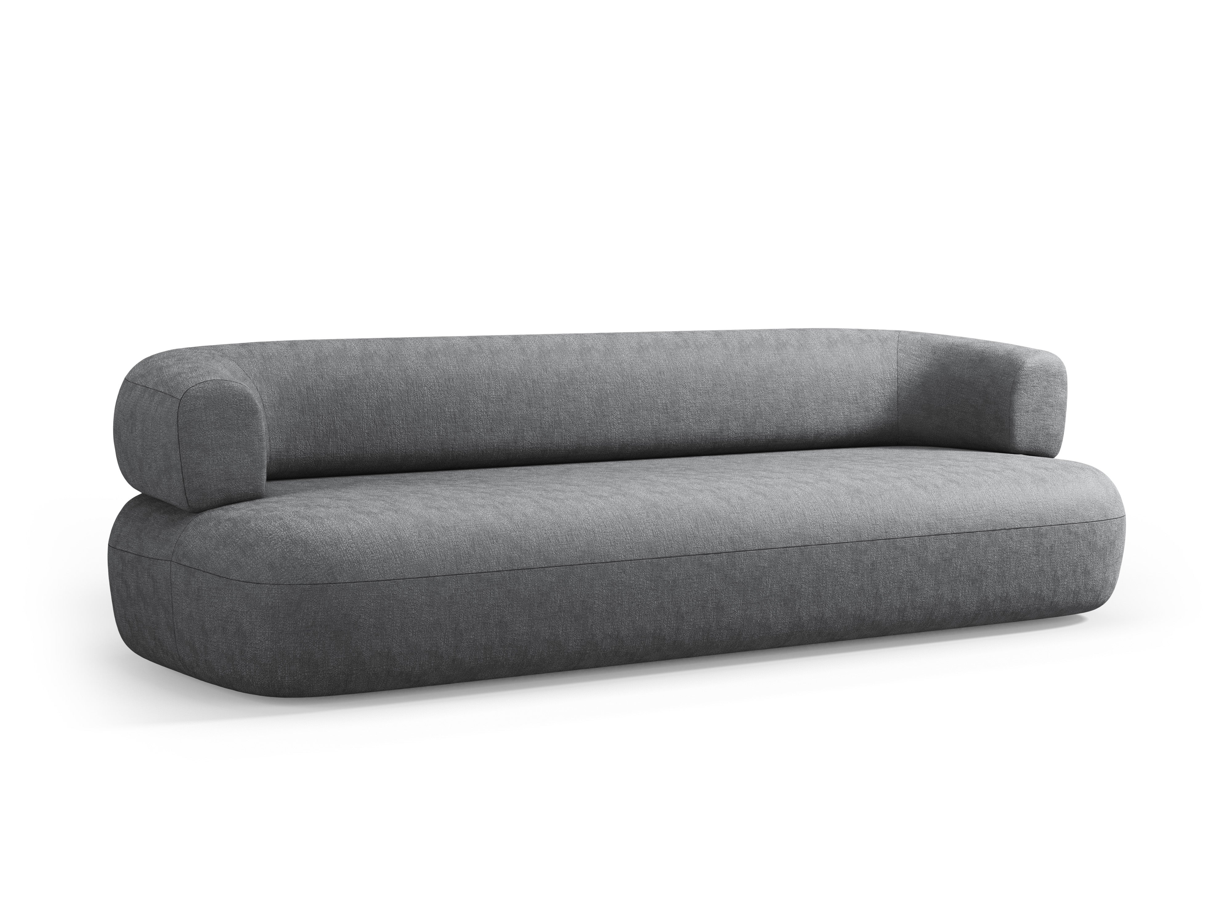 Sofa für 3,5 Personen ALDRIN in dunkelgrauem Chenille