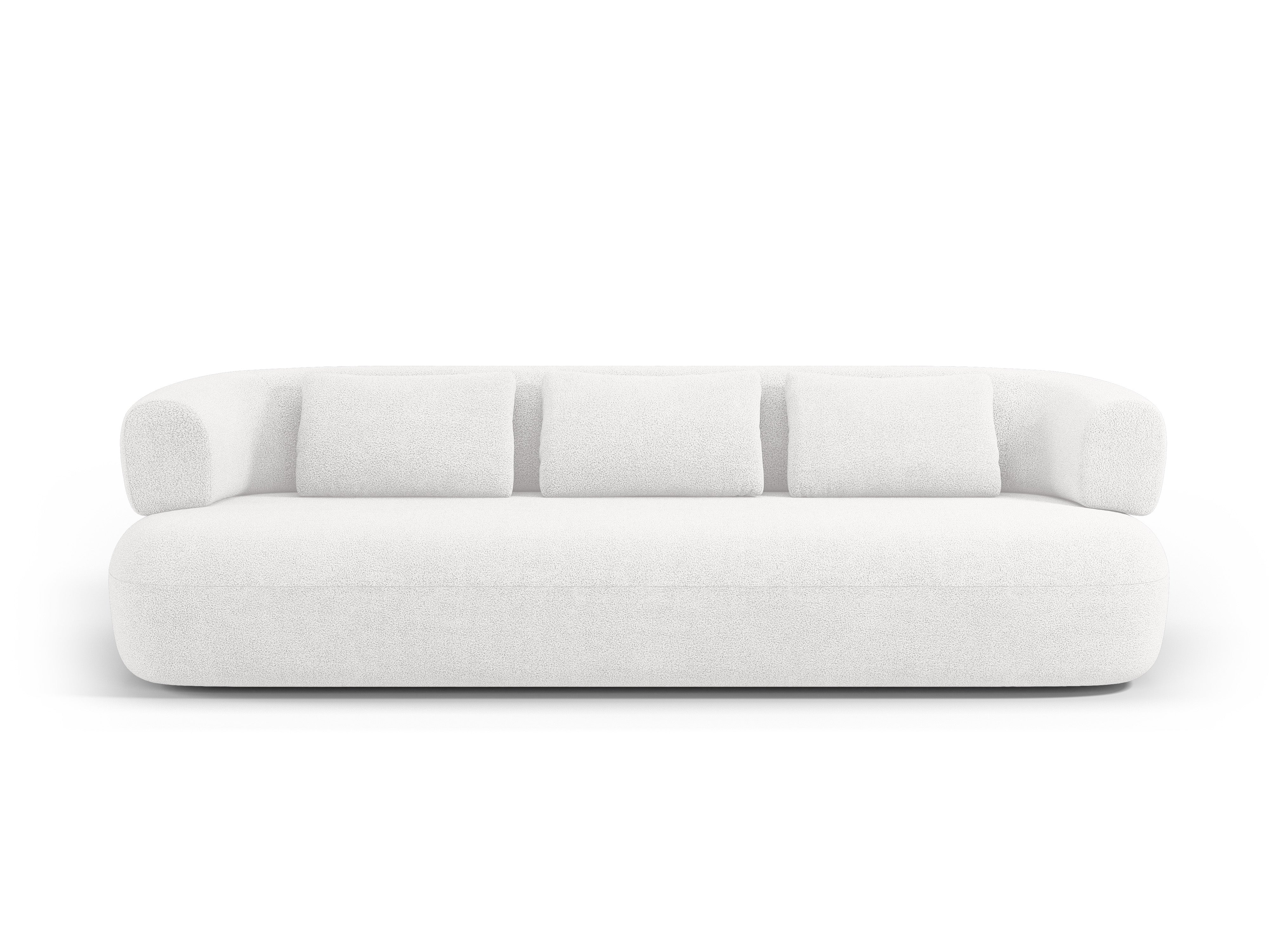 Sofa für 3,5 Personen ALDRIN in weißem Boucle