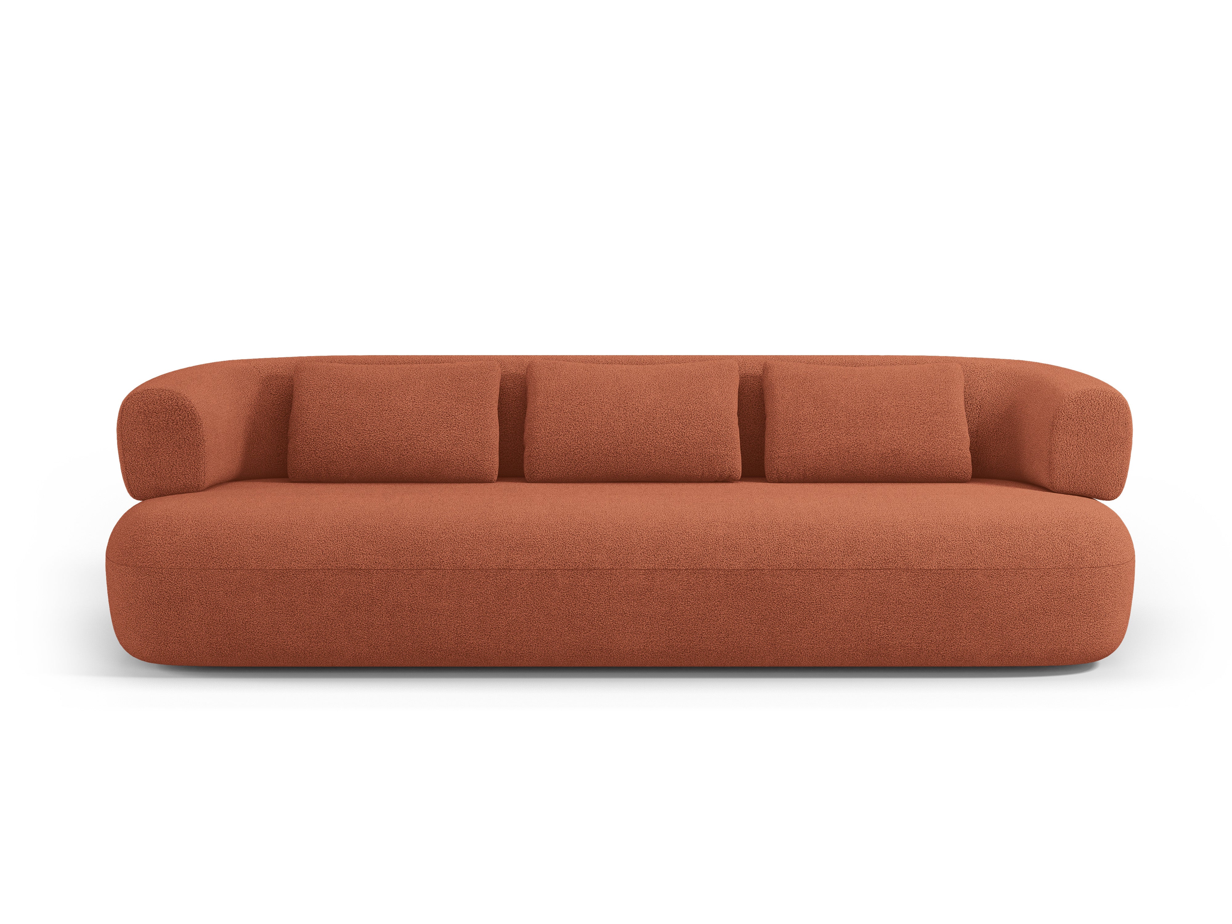 Sofa für 3,5 Personen ALDRIN in ziegelrotem Boucle