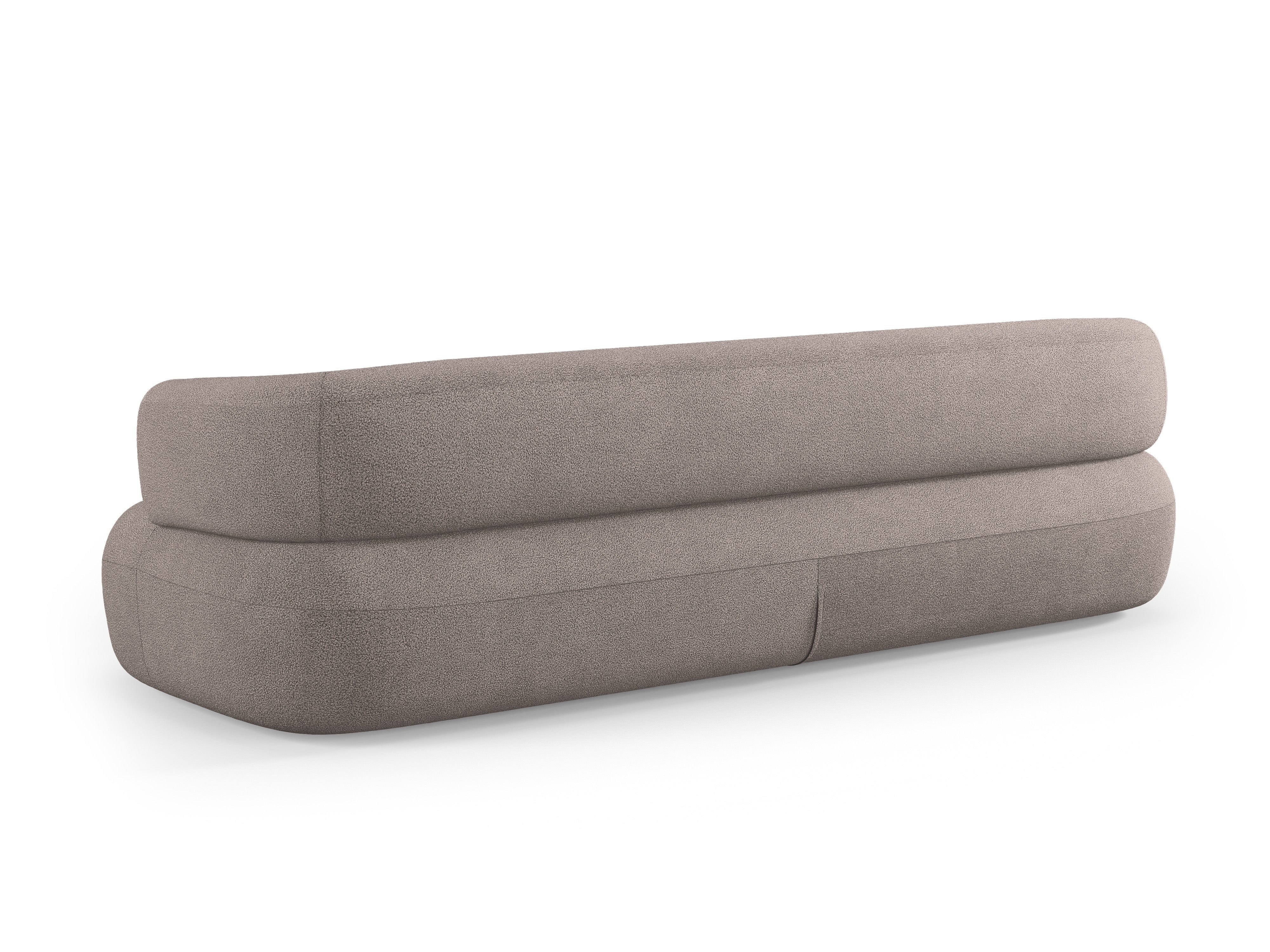 Sofa für 3,5 Personen ALDRIN in hellbraunem Boucle