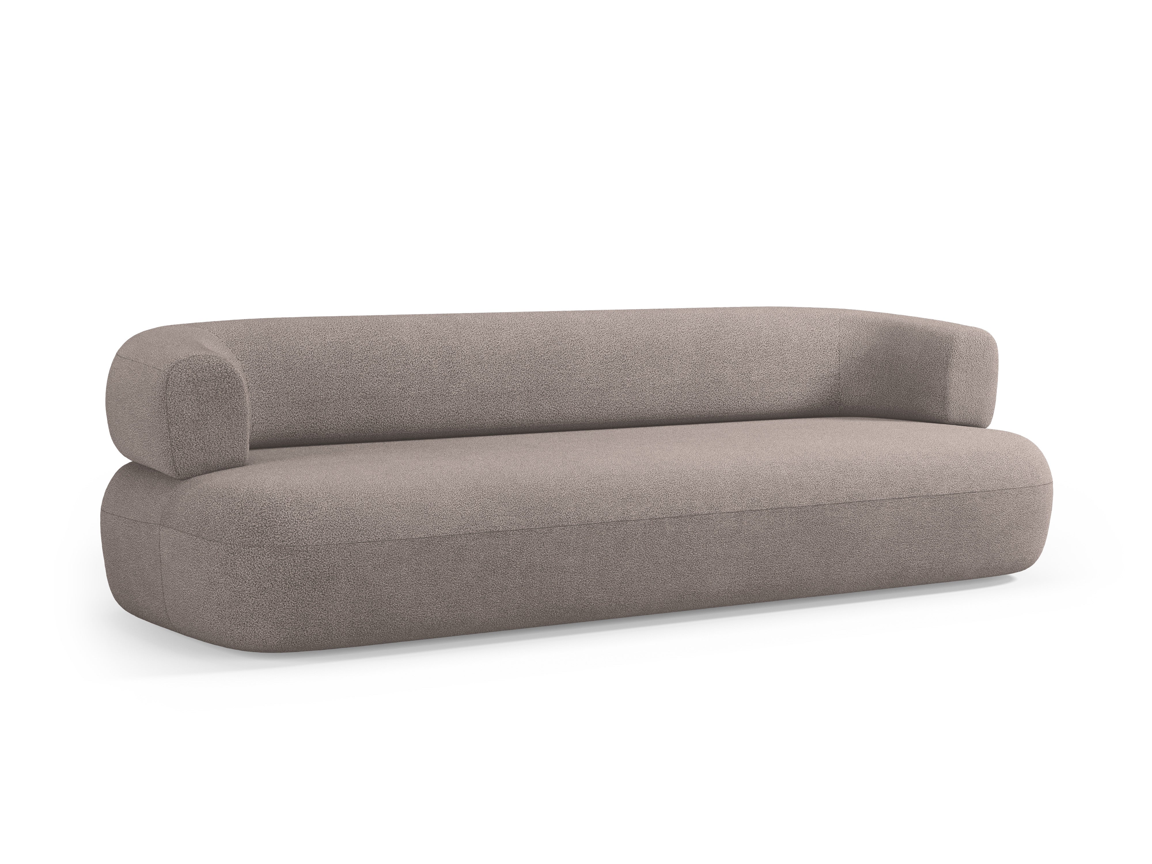 Sofa für 3,5 Personen ALDRIN in hellbraunem Boucle