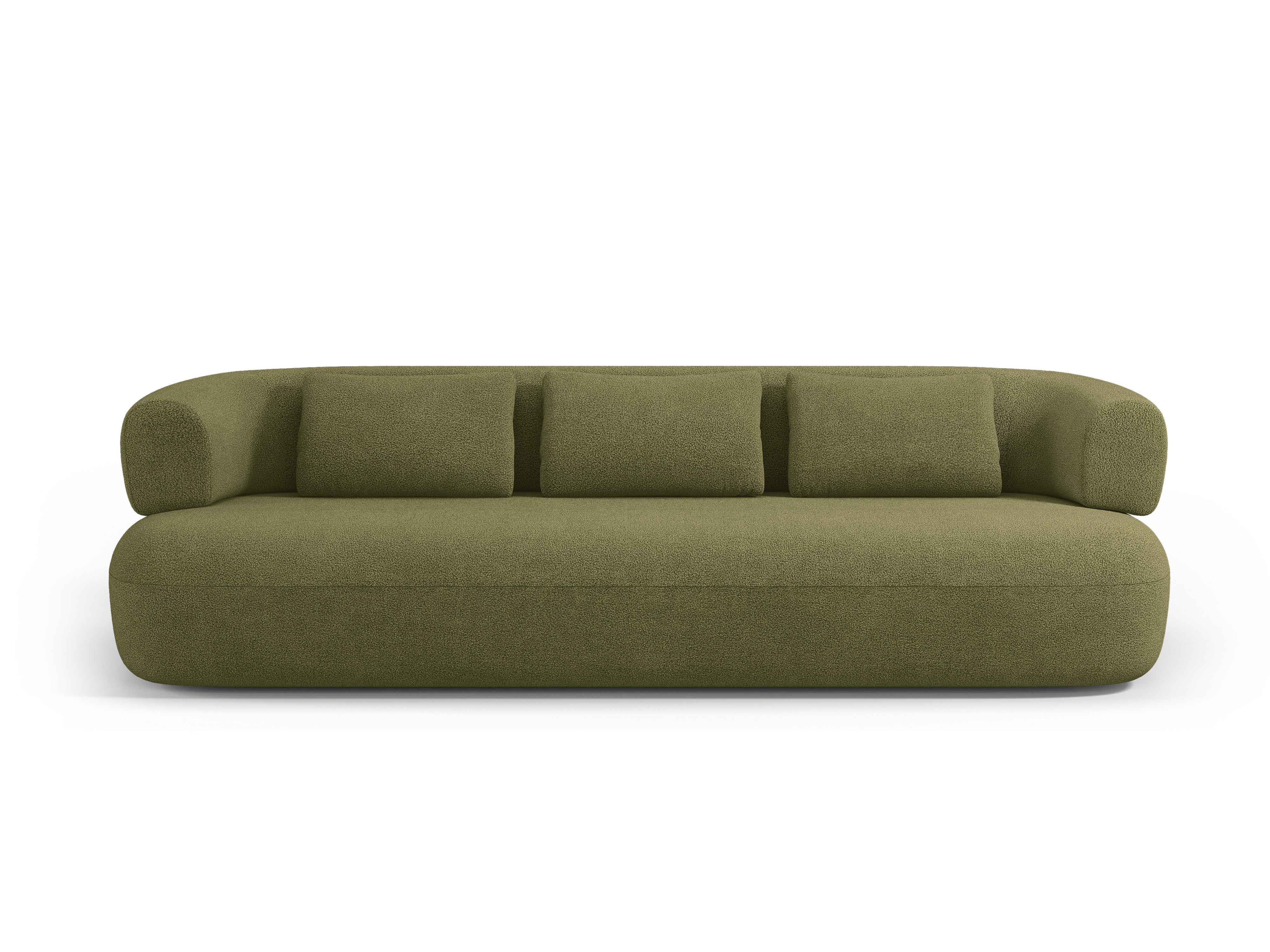 Sofa für 3,5 Personen ALDRIN in grünem Boucle