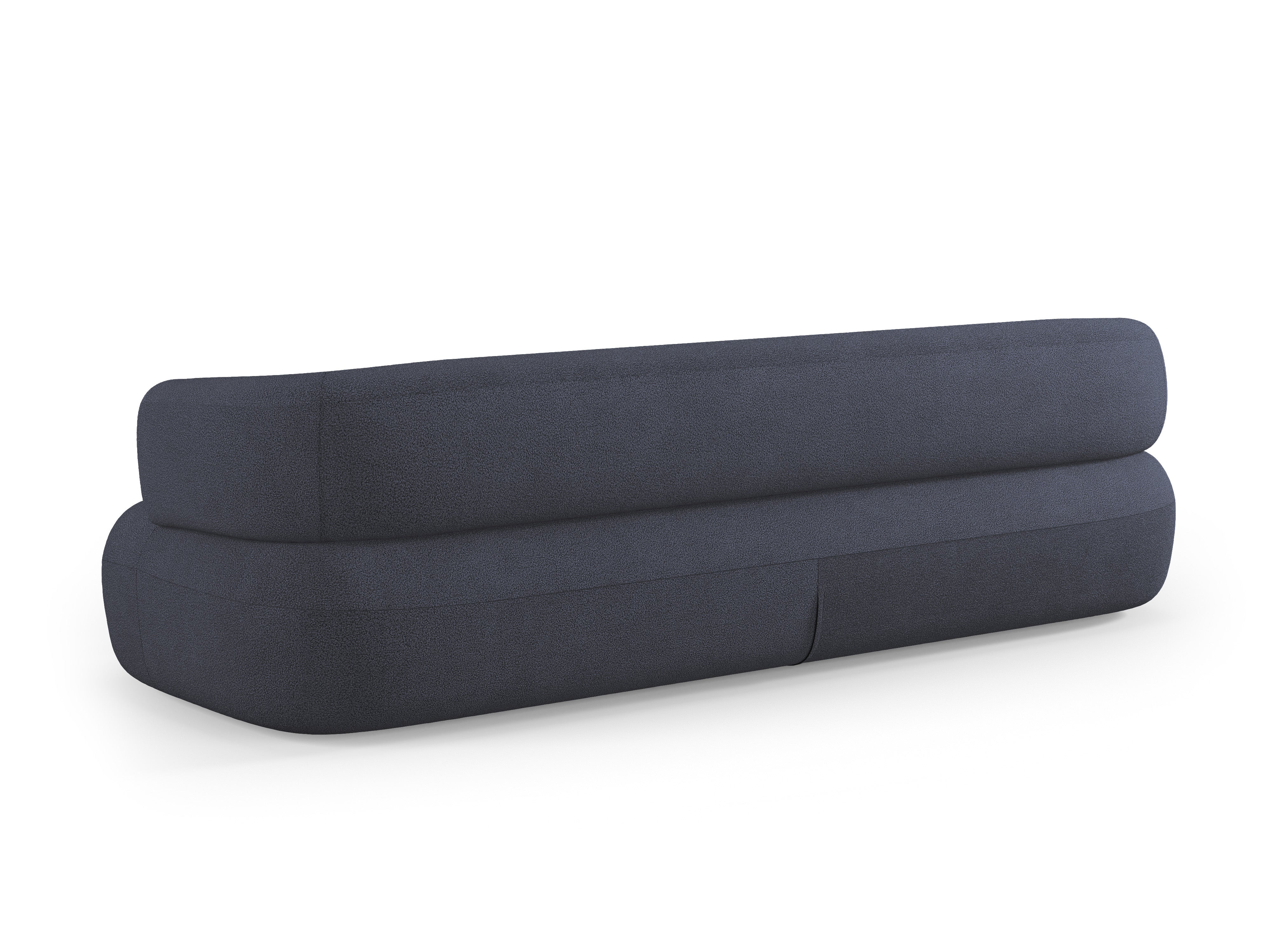 Sofa für 3,5 Personen ALDRIN in blauer Boucle