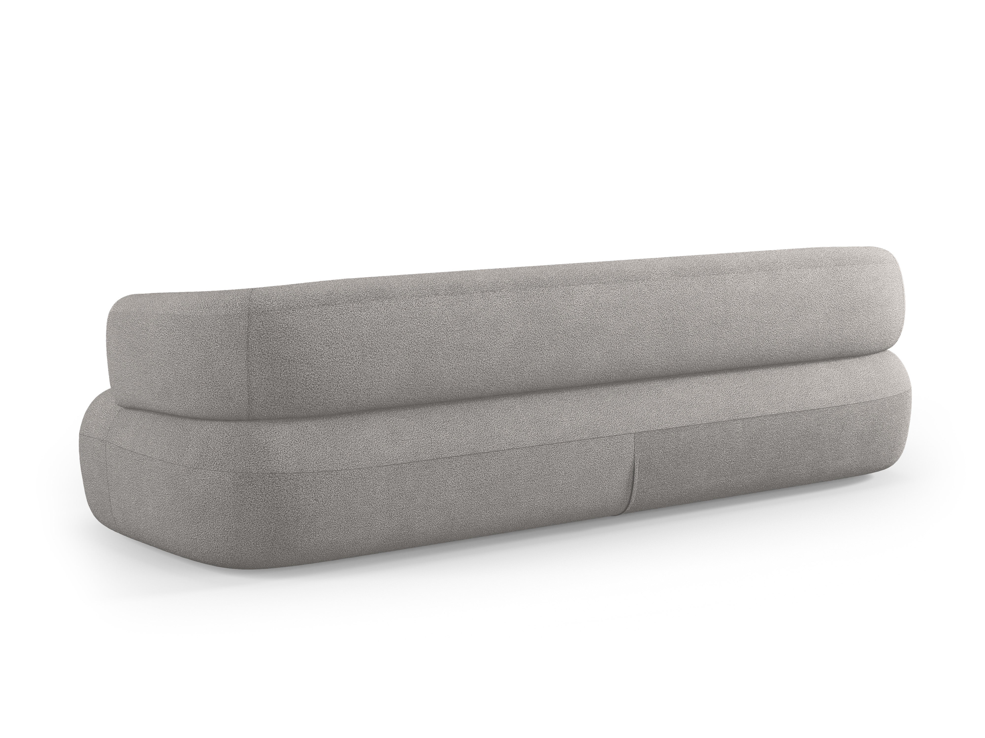 Sofa für 3,5 Personen ALDRIN in hellgrauem Boucle