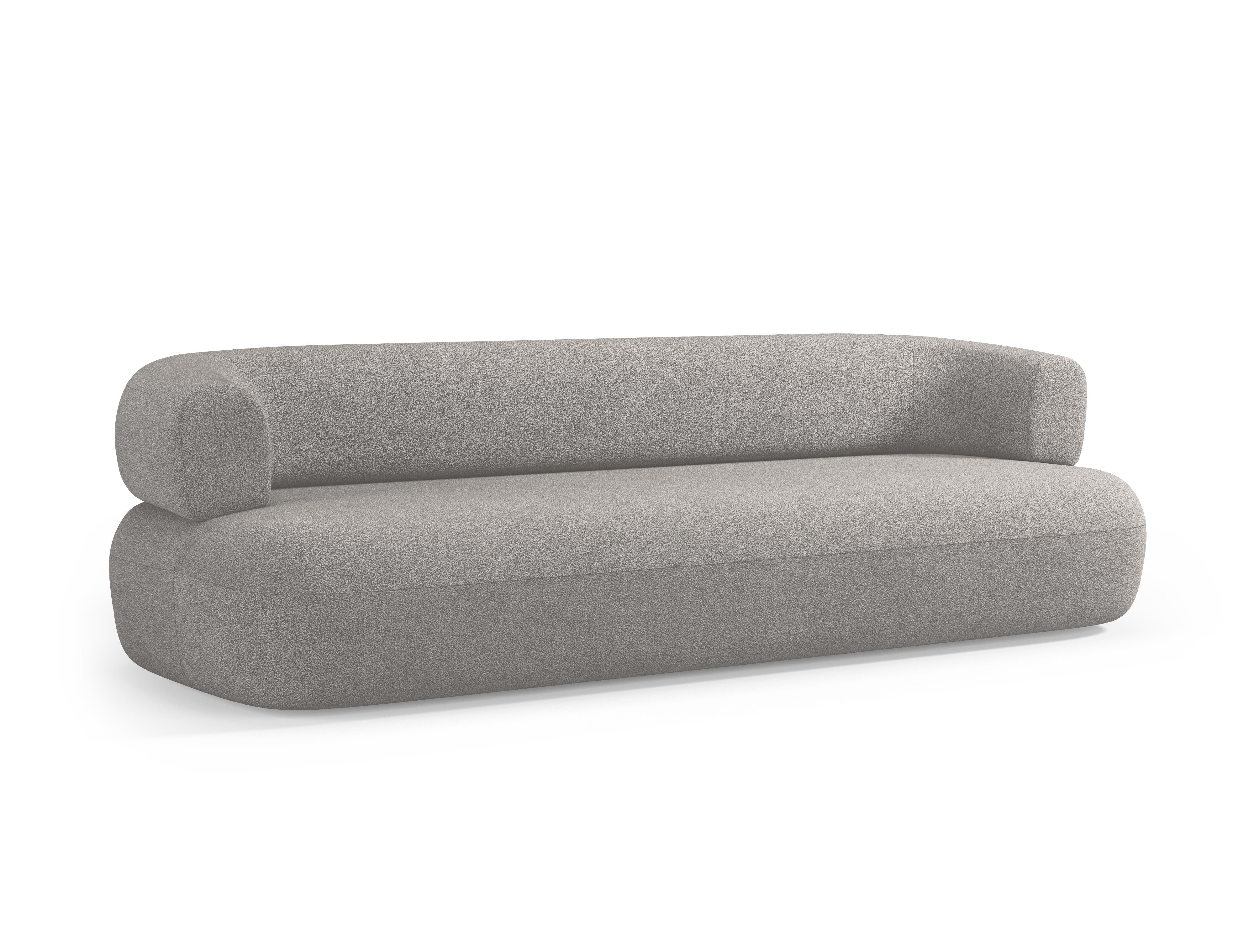 Sofa für 3,5 Personen ALDRIN in hellgrauem Boucle
