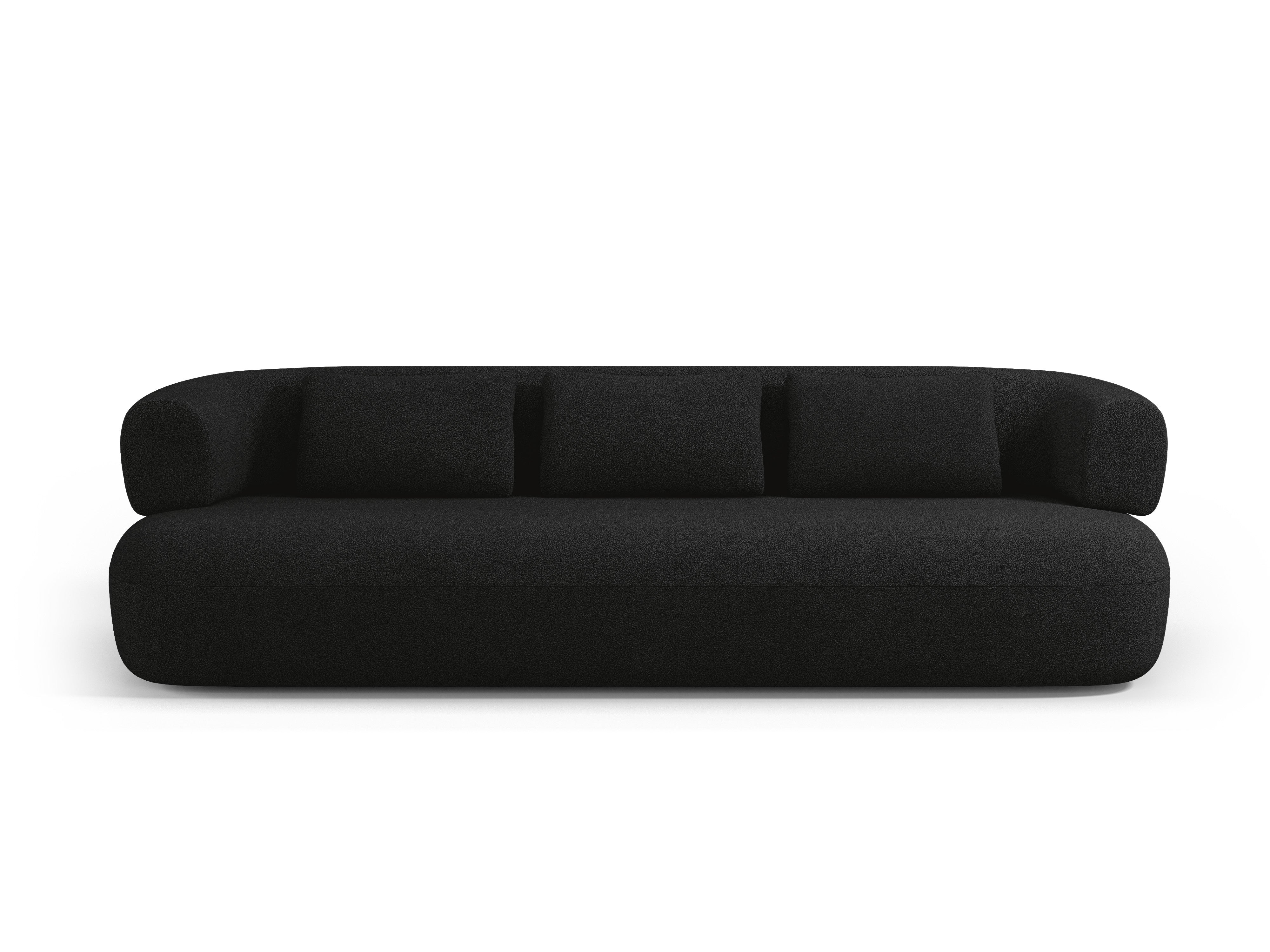 Sofa für 3,5 Personen ALDRIN in schwarzem Boucle