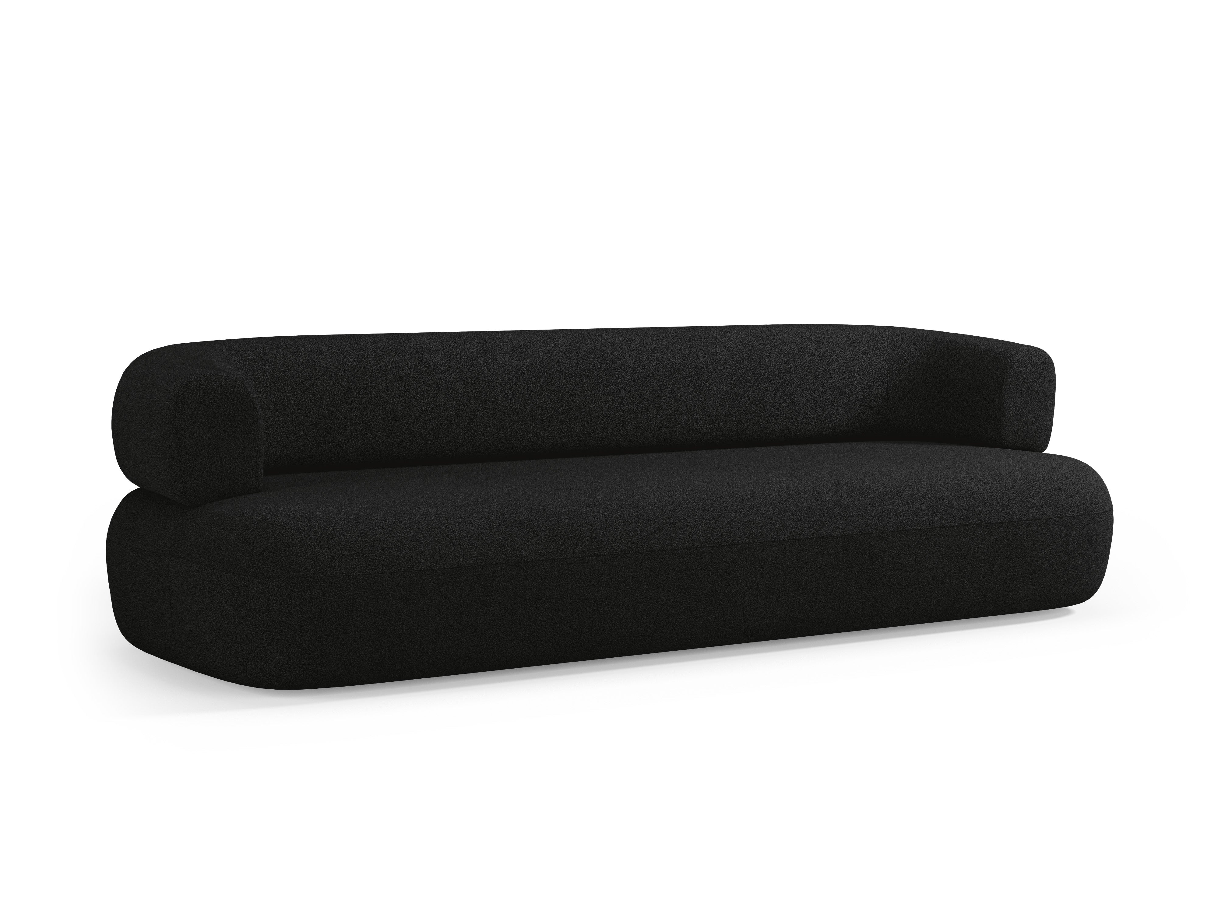 Sofa für 3,5 Personen ALDRIN in schwarzem Boucle