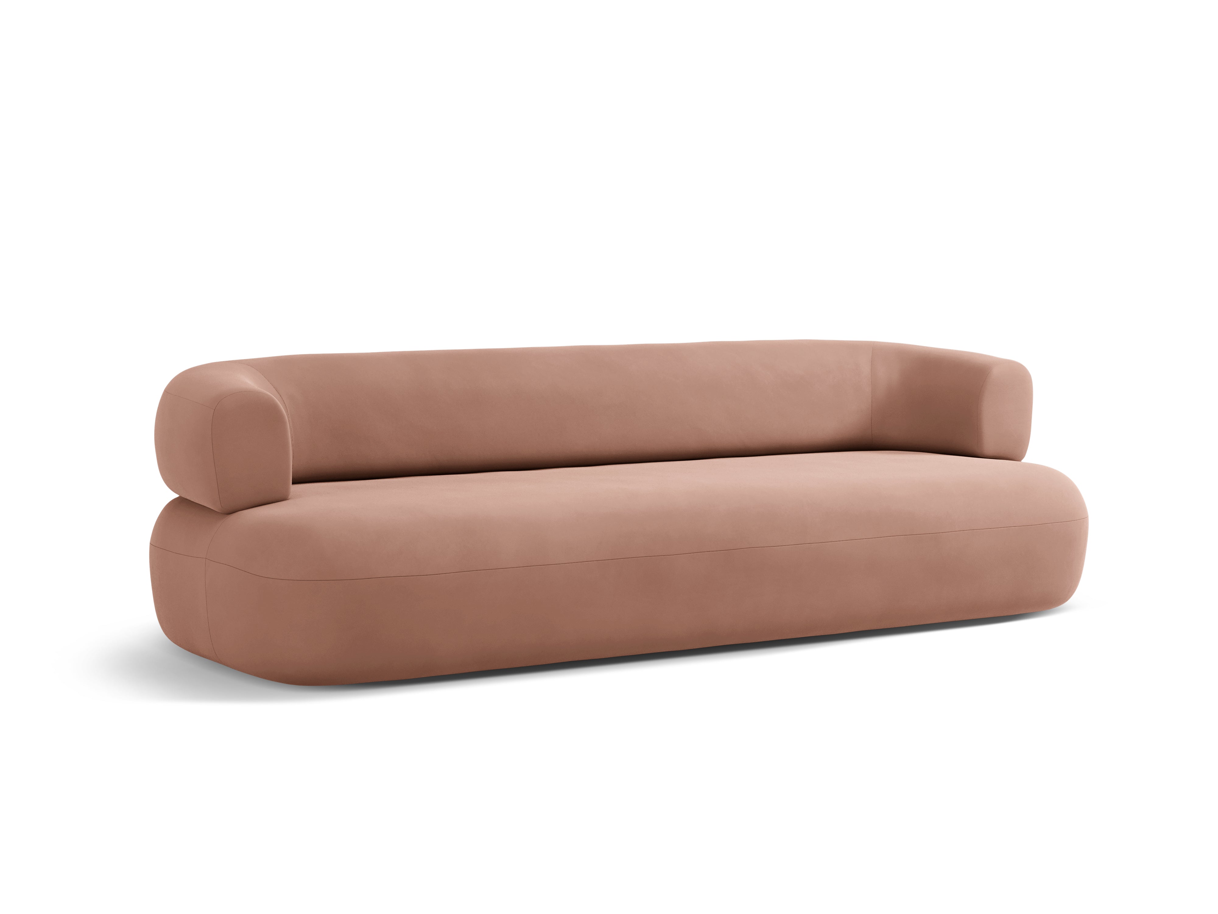 Sofa aus Samt für 4 Personen ALDRIN in Rosa