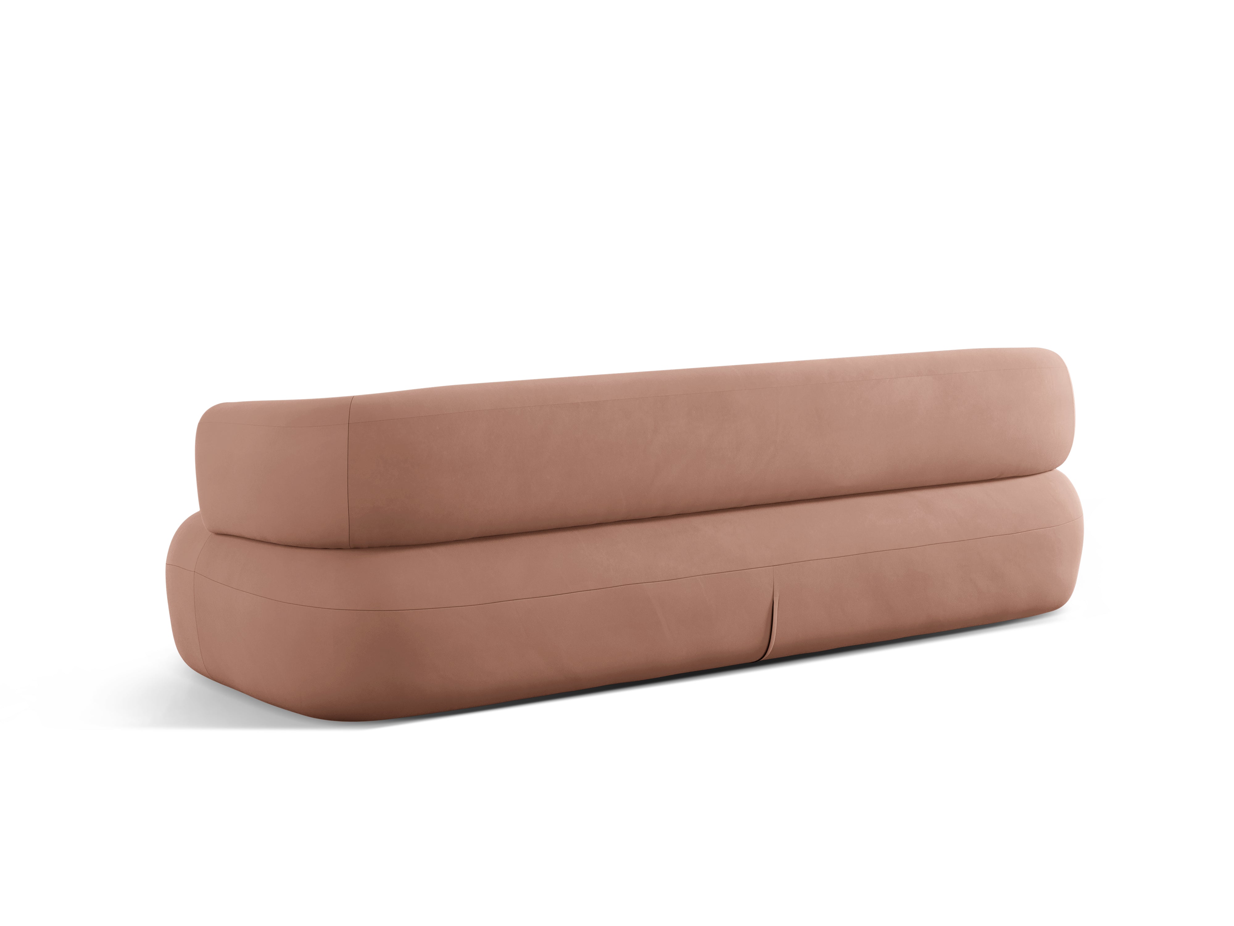 Sofa aus Samt für 4 Personen ALDRIN in Rosa