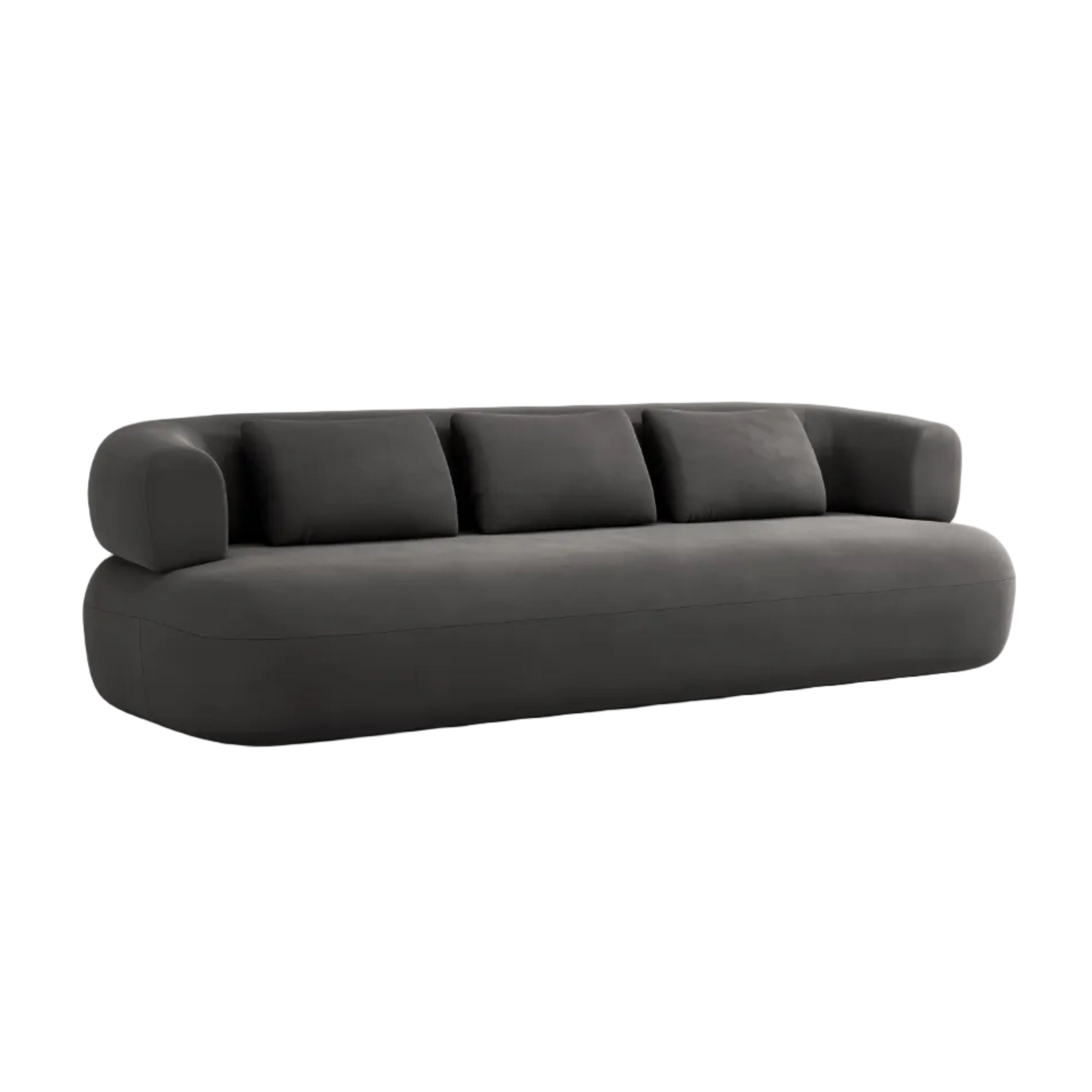 Sofa aus Samt für 4 Personen ALDRIN in Dunkelgrau