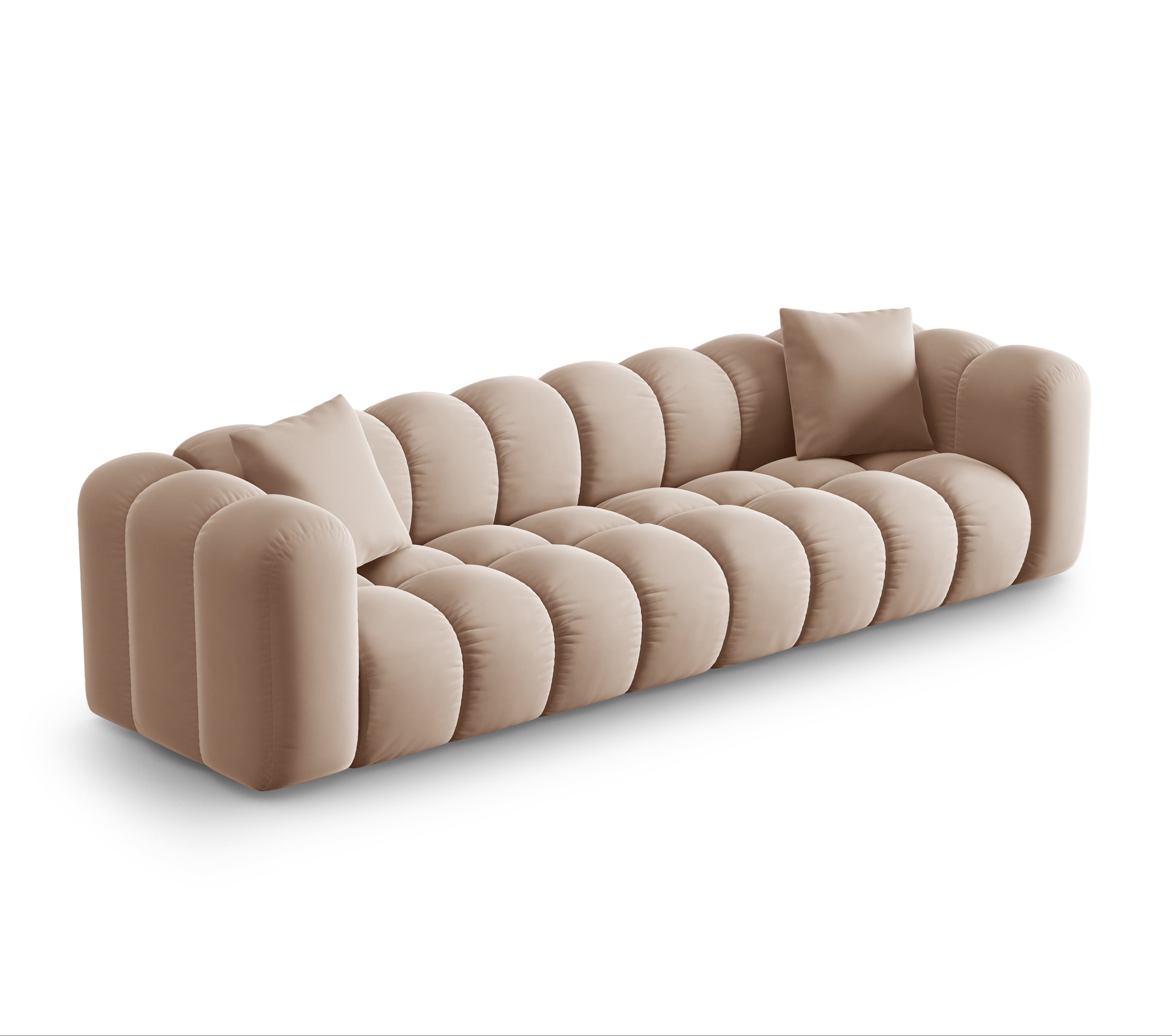 Samtsofa 4-Personen Halley Beige