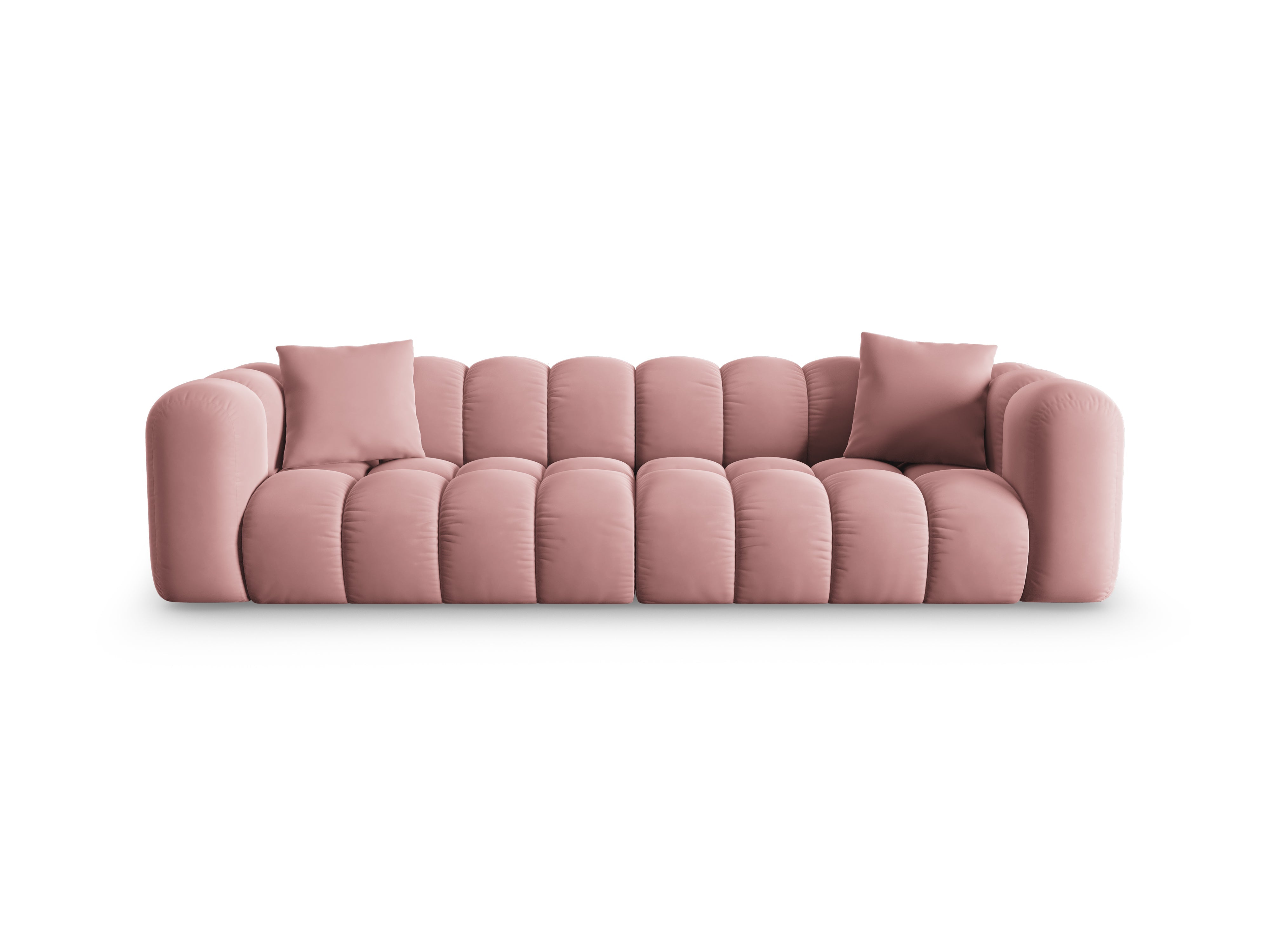 4-seater velvet sofa pink Halley