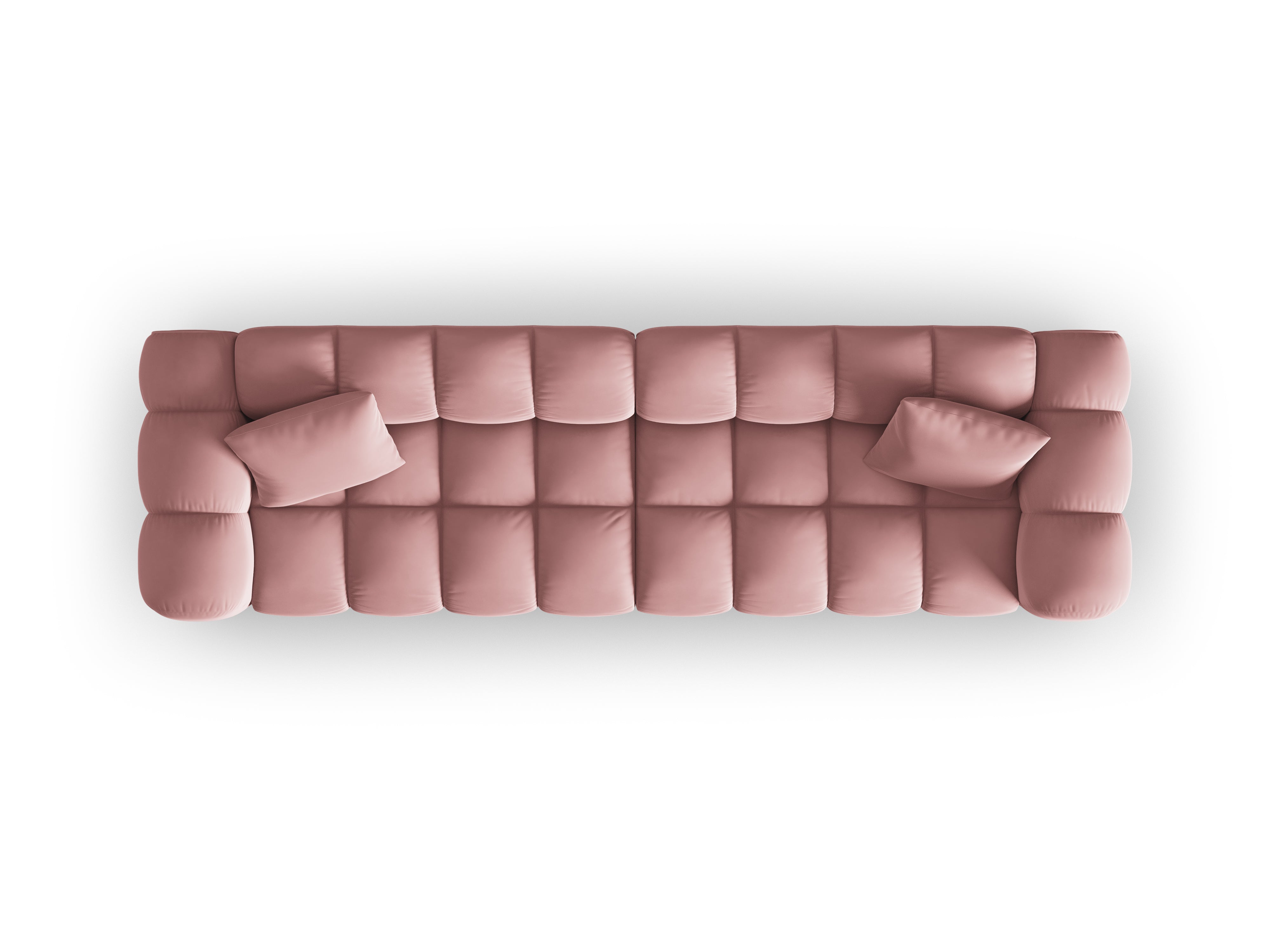 4-seater velvet sofa pink Halley