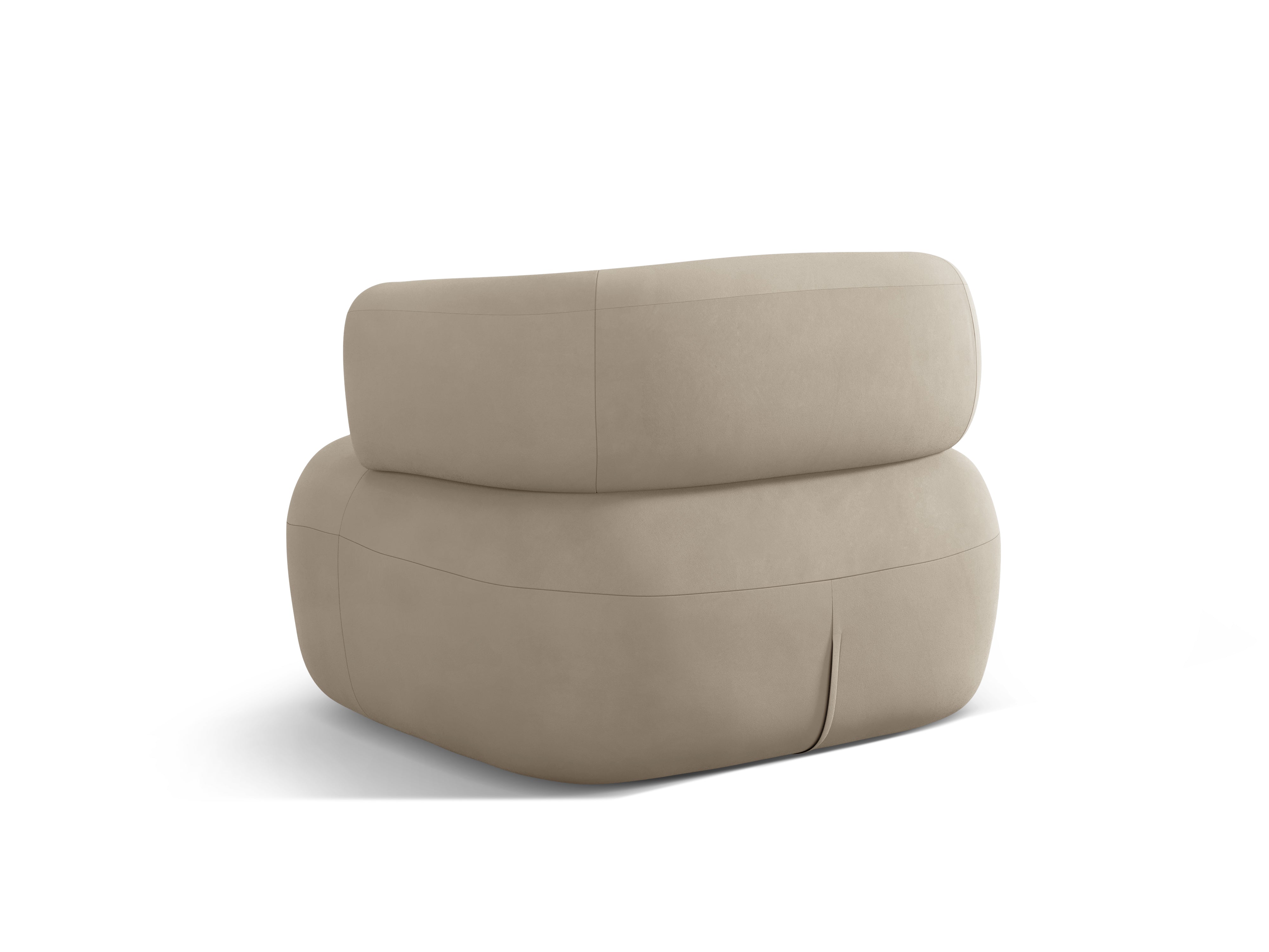 Samt-Sessel ALDRIN in Beige