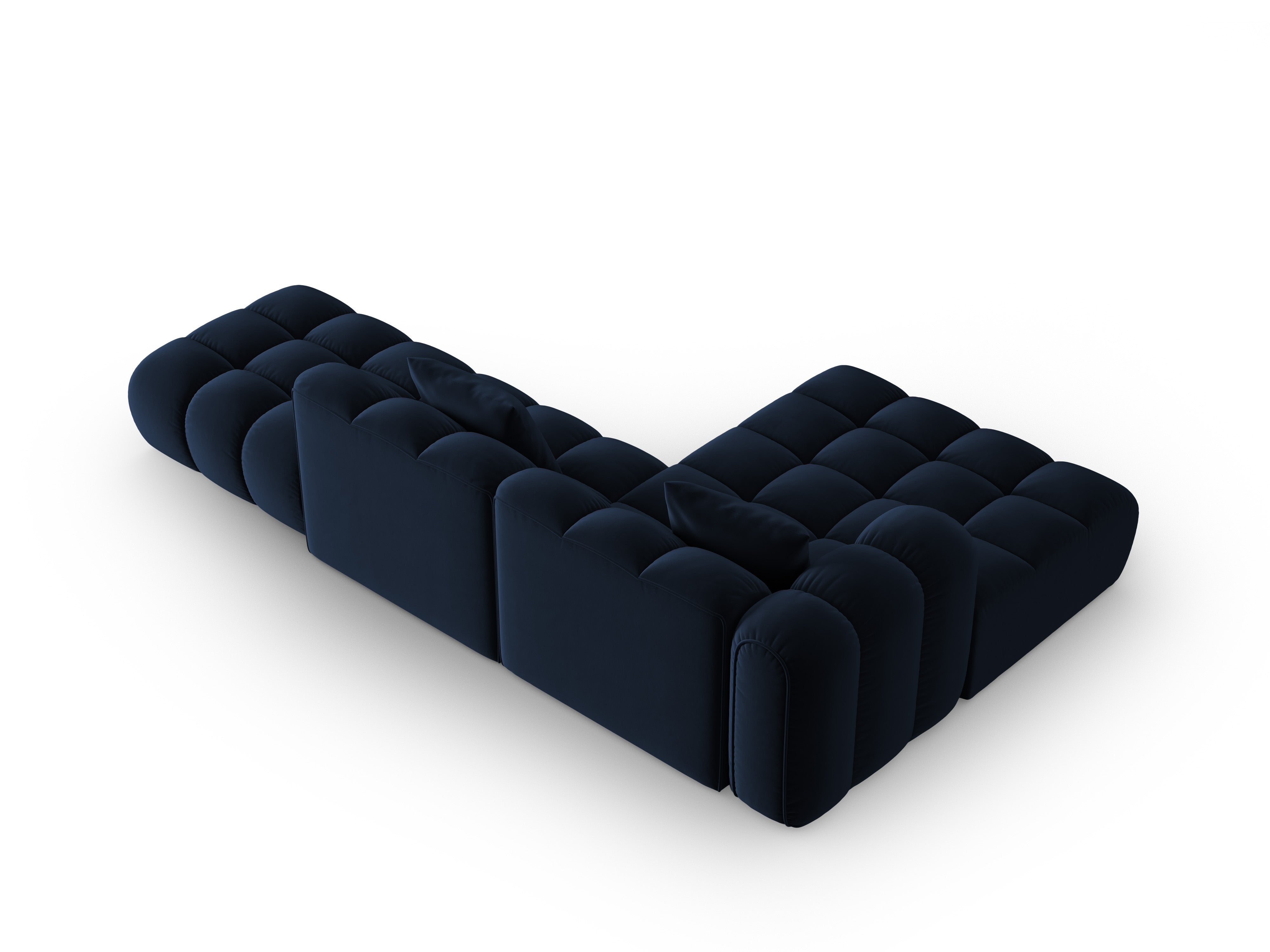 Open Left Velvet Corner Sofa ASTRO Royal Blue