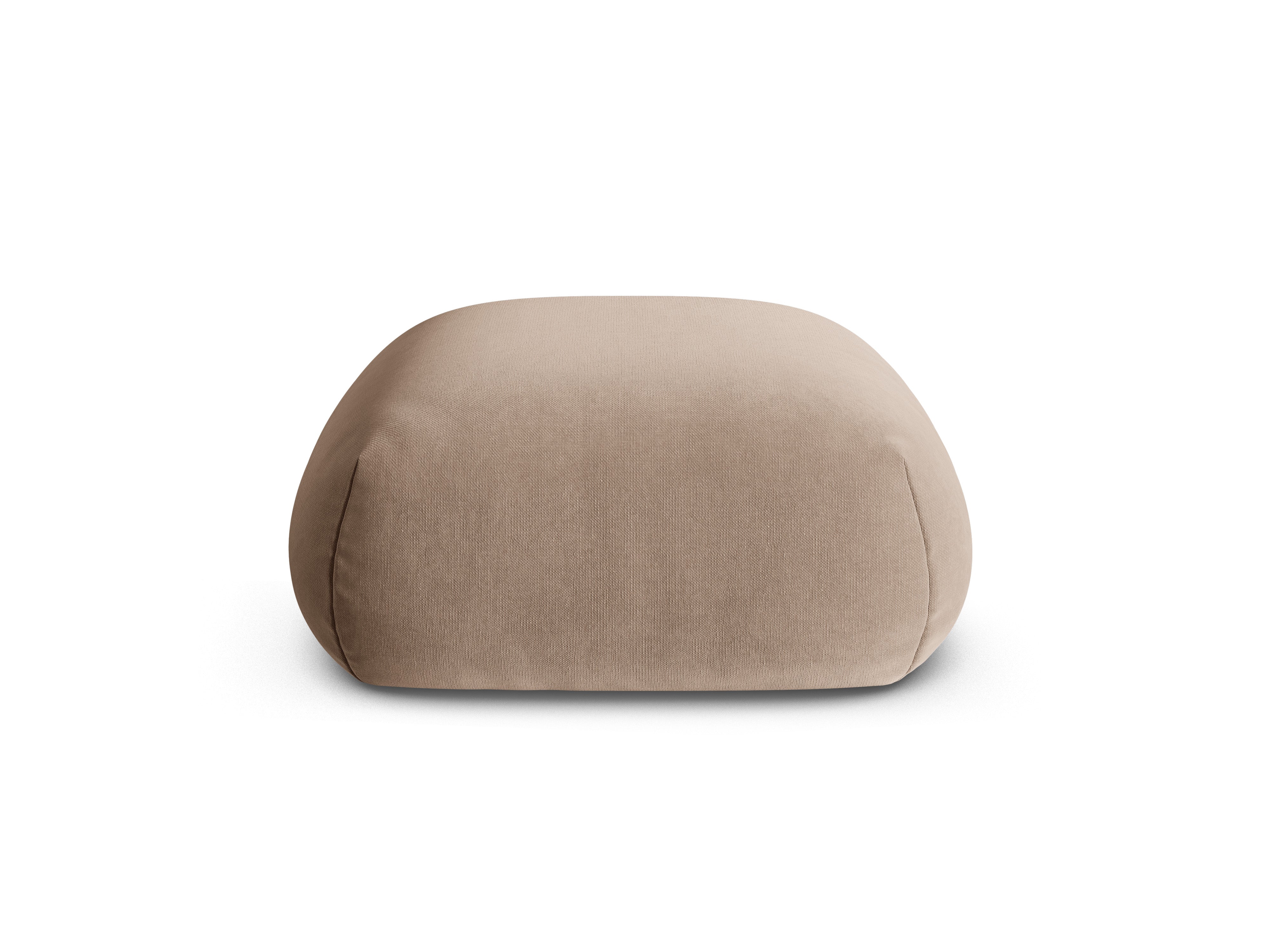 Samt Pouf ROGER dunkelbeige