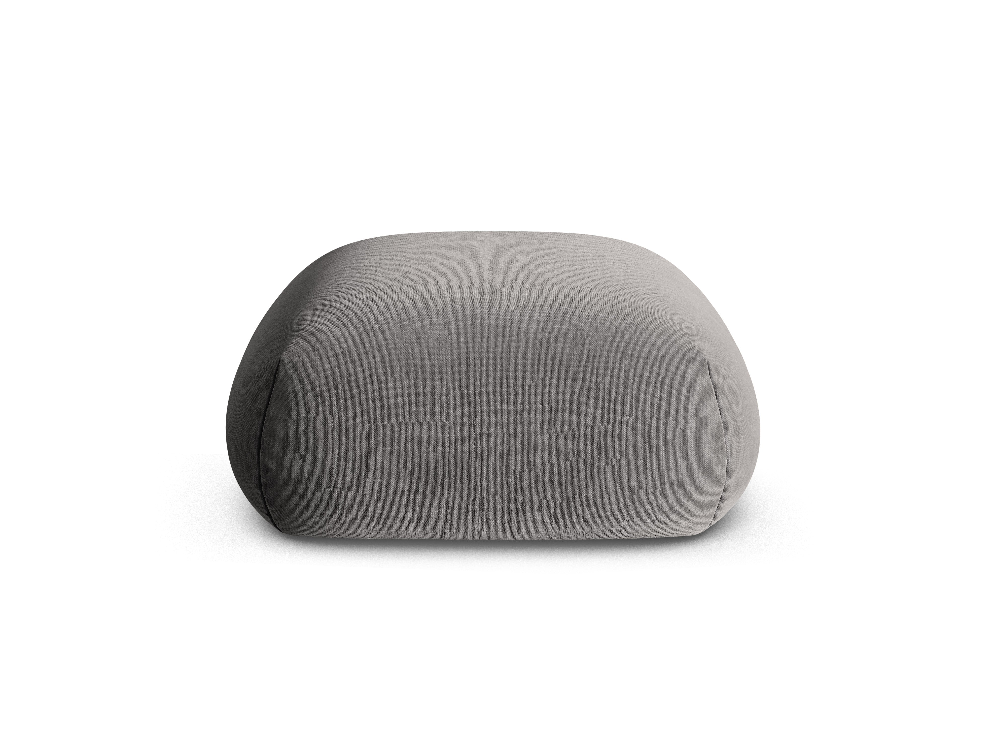 Samt Pouf ROGER grau