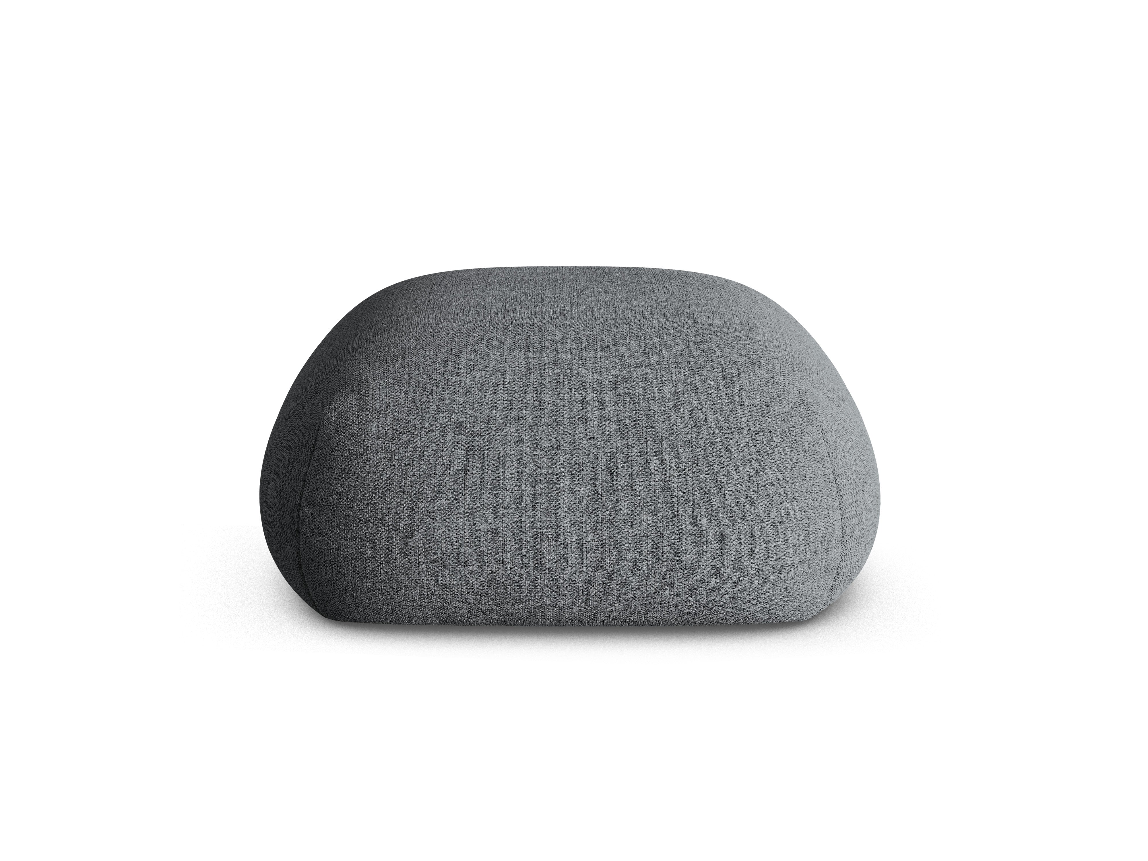 ROGER Gray Chenille Pouf