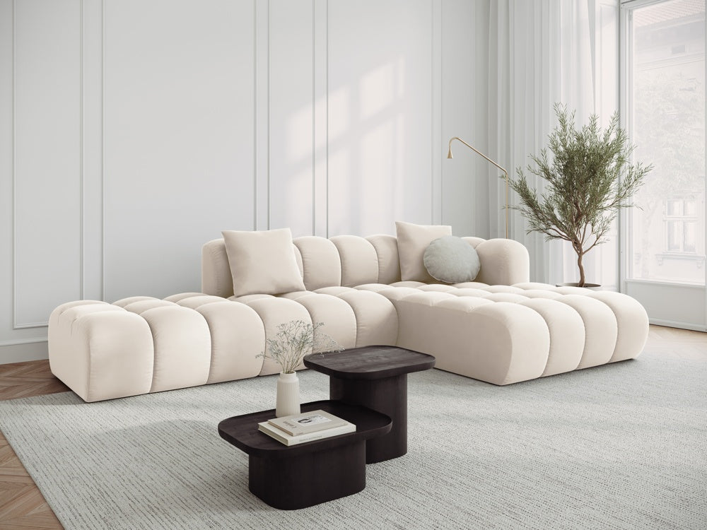 Velvet Ecke 5-Personen rechtsseitig leichte Beige Halley