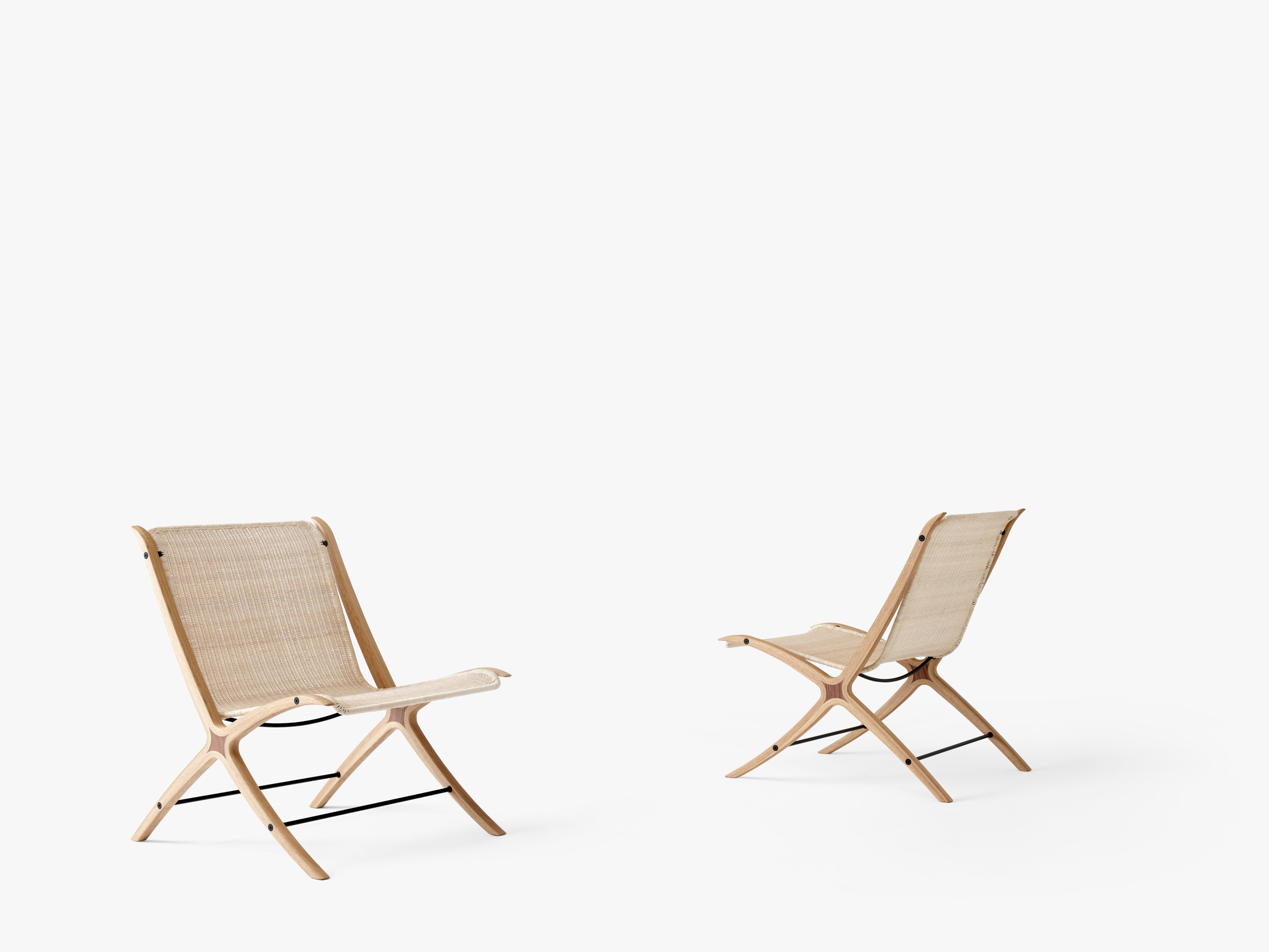 Sessel X HM10 mit Rattansitz und Holzgestell