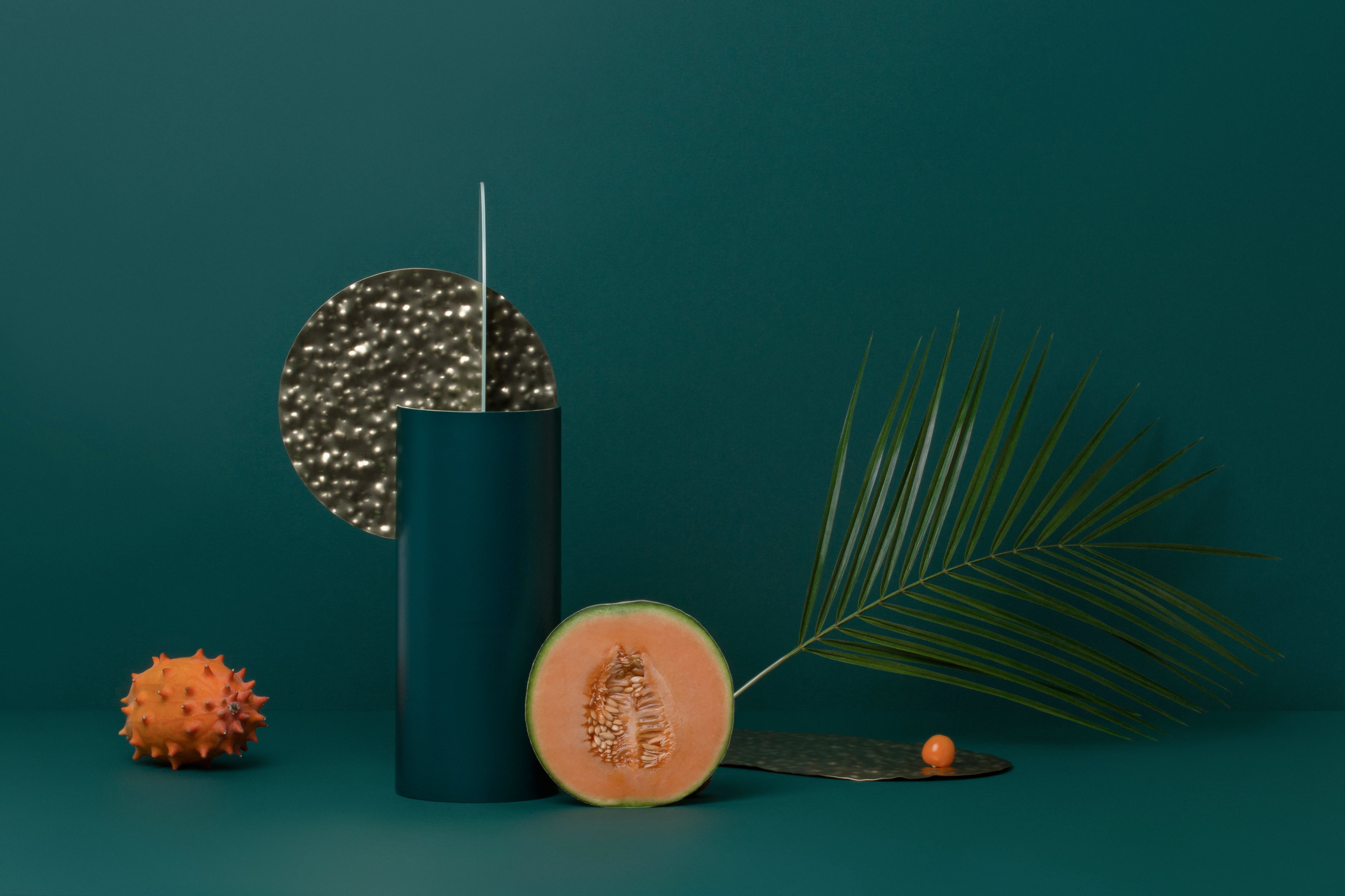 YERMILOV Vase - NUMBERED EDITION green with brass