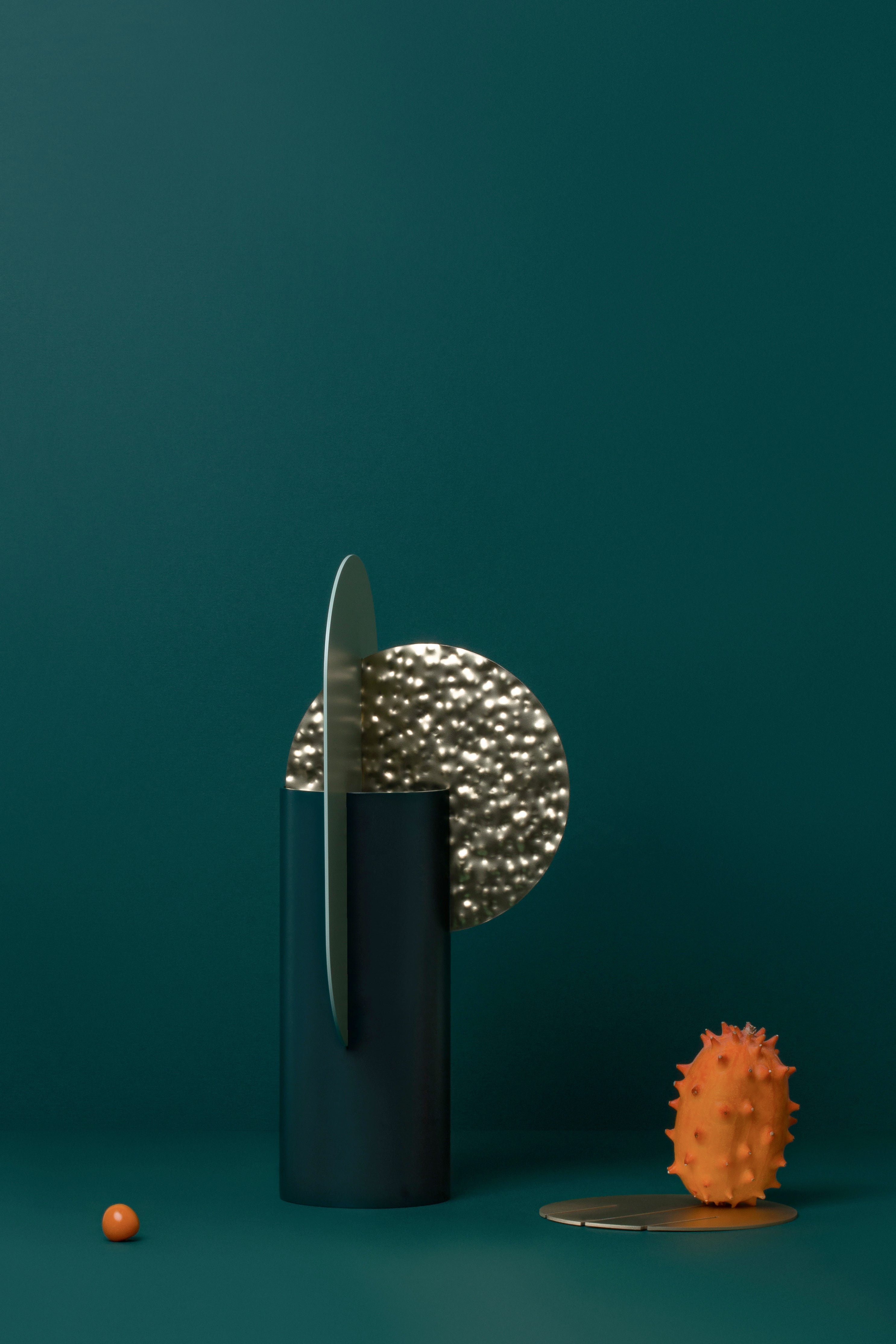 YERMILOV Vase - NUMBERED EDITION green with brass