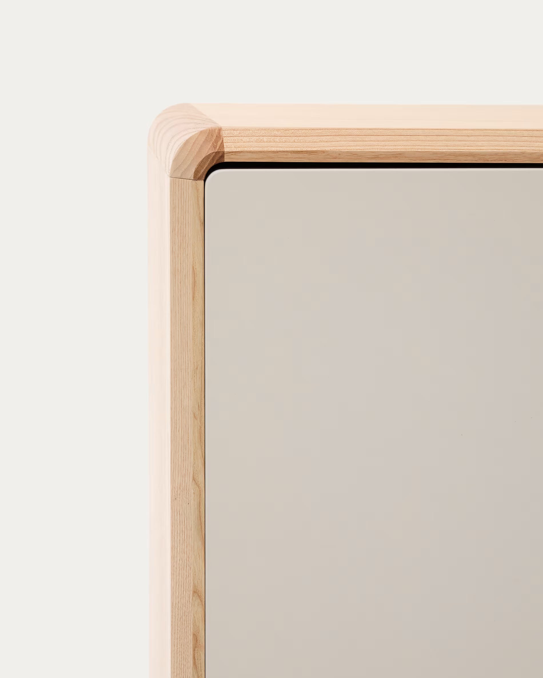 Kommode ANIELLE hellgrau mit Holz