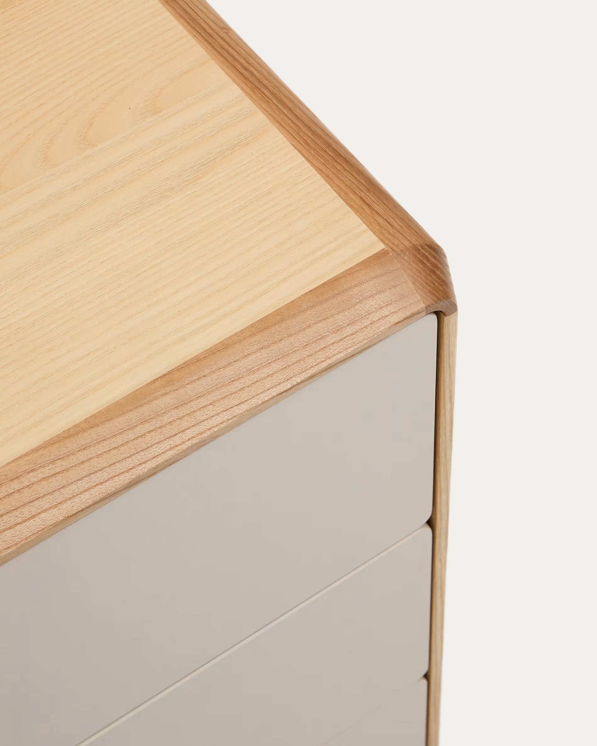 Kommode ANIELLE hellgrau mit Holz