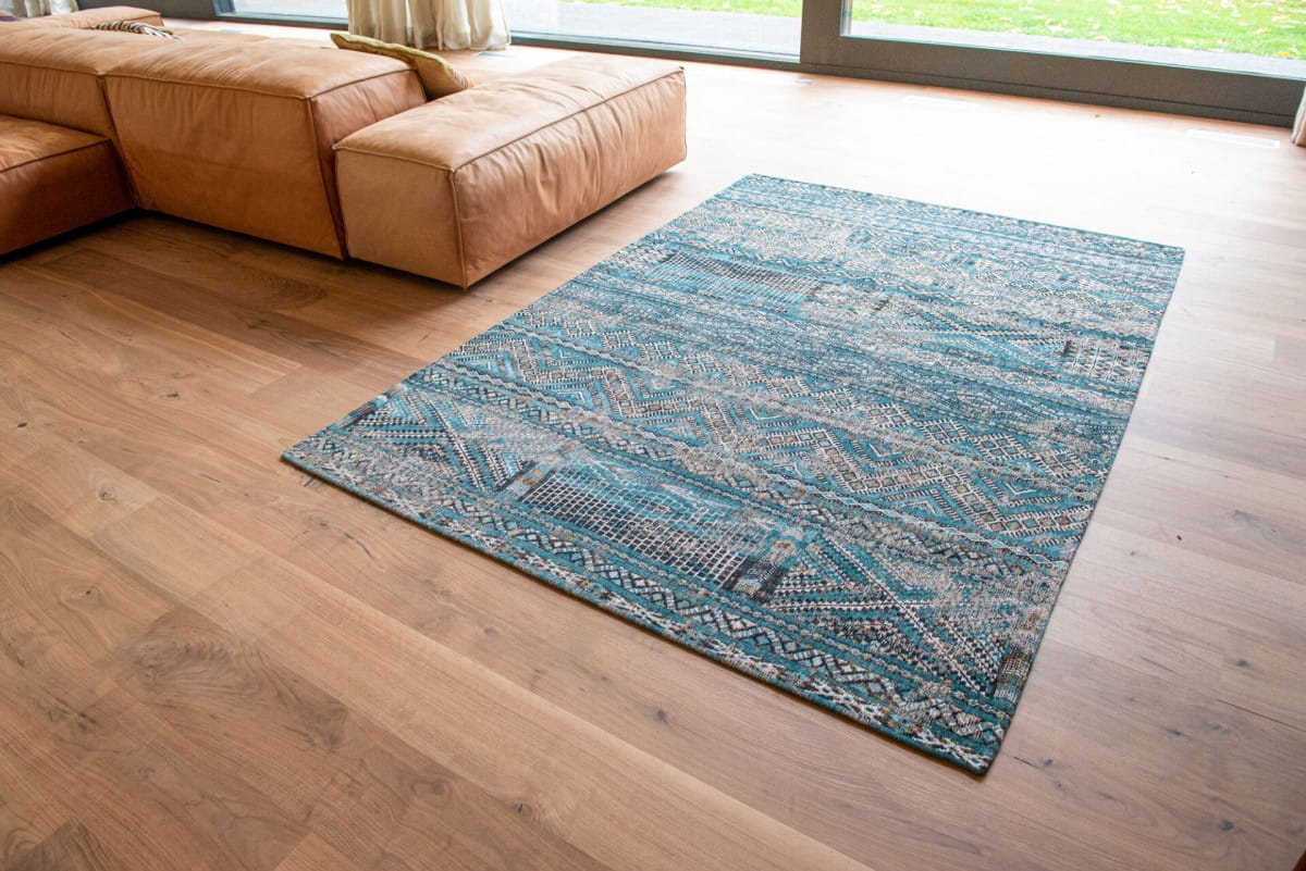 Kilimi zemmuri blue blue rug blue