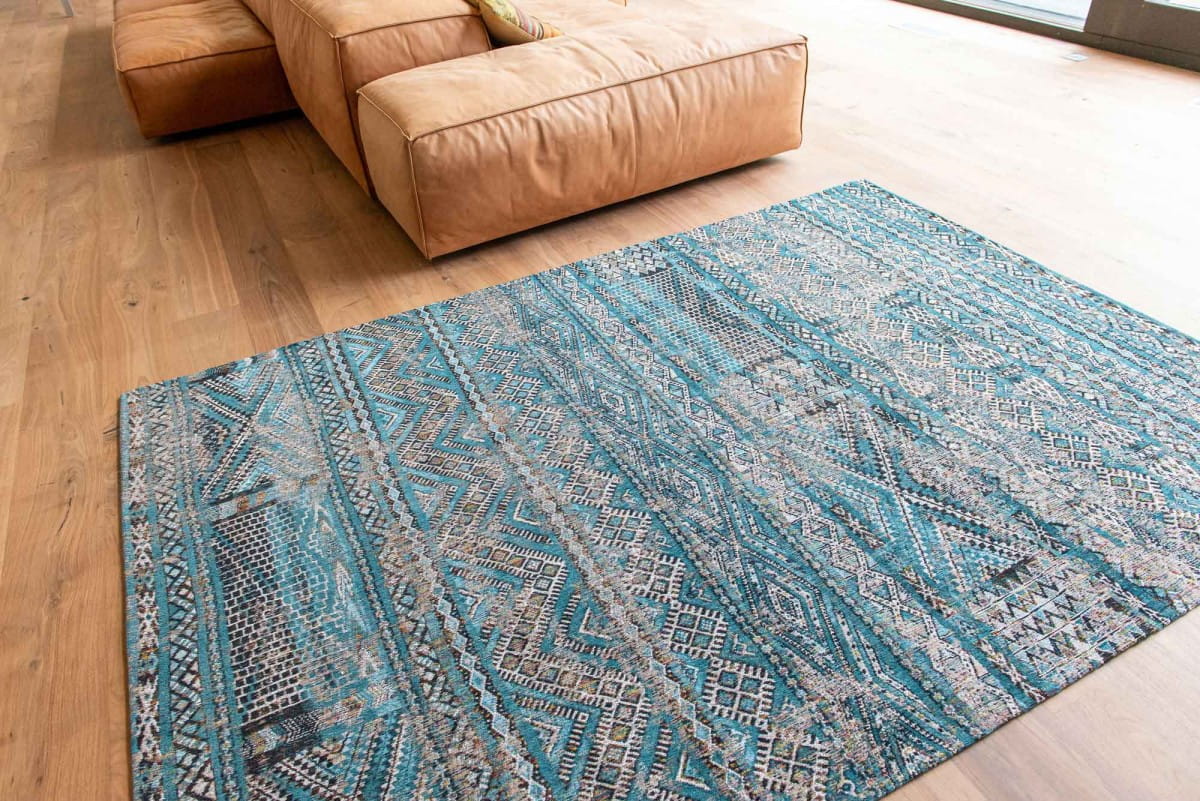 Kilimi zemmuri blue blue rug blue